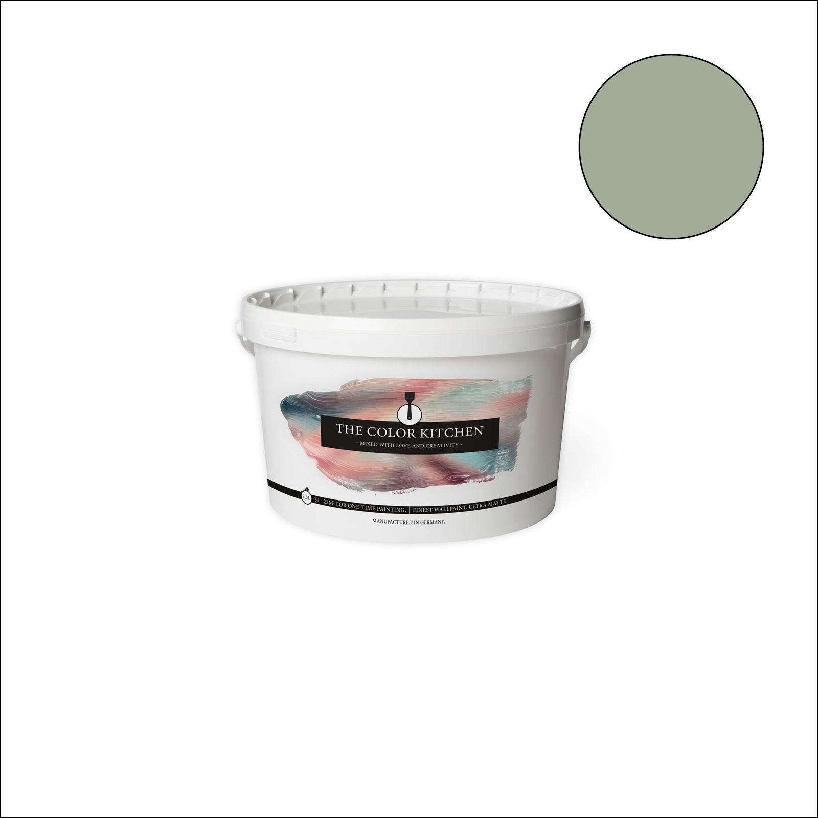 The Color Kitchen Wandfarbe Sane Sage - grün matt - 2,5 Liter
