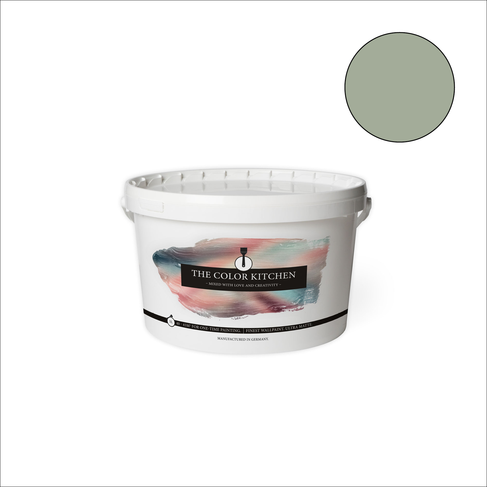 The Color Kitchen Wandfarbe Sane Sage - grün matt - 5 Liter