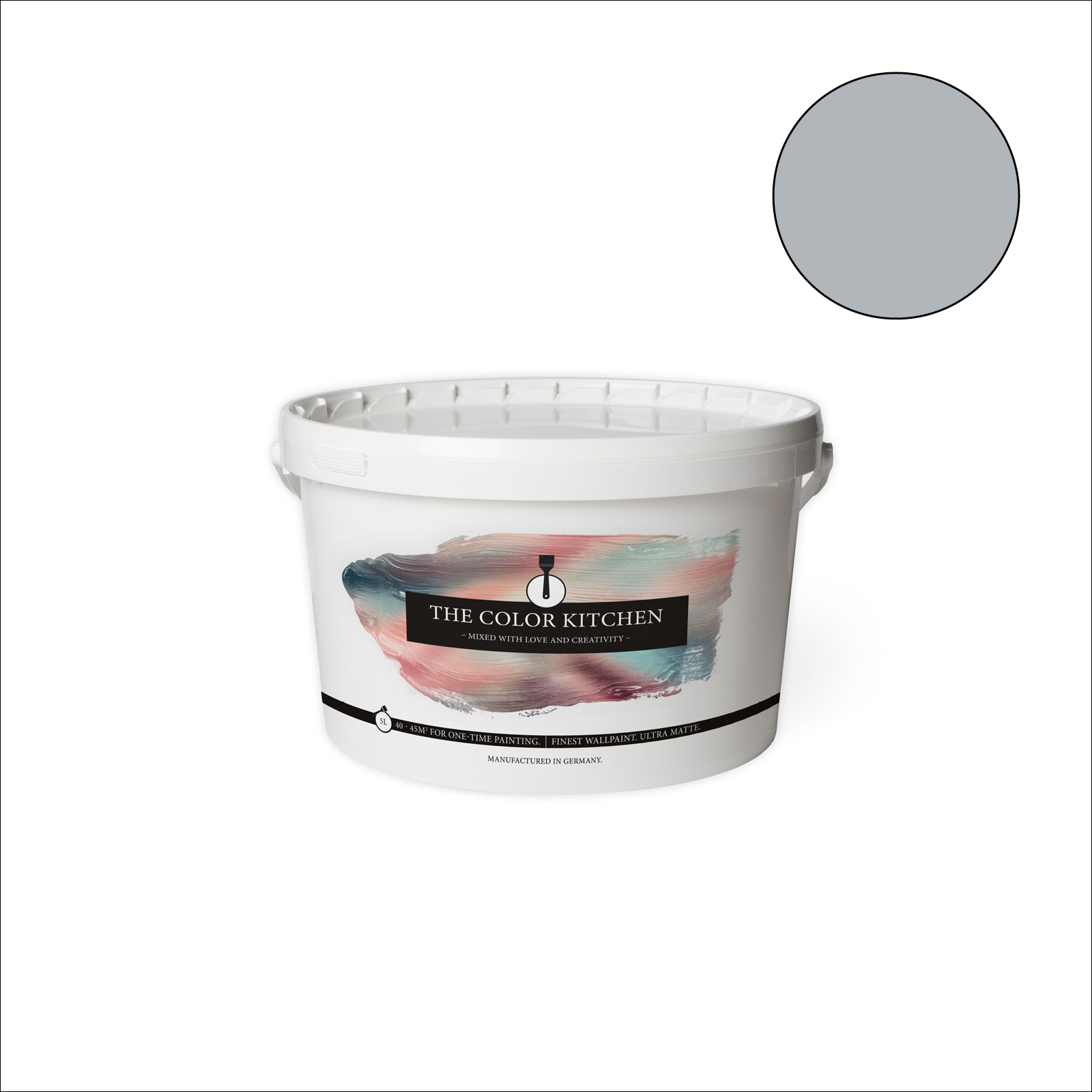 The Color Kitchen Wandfarbe Sesame Ice Cream - grau matt - 5 Liter