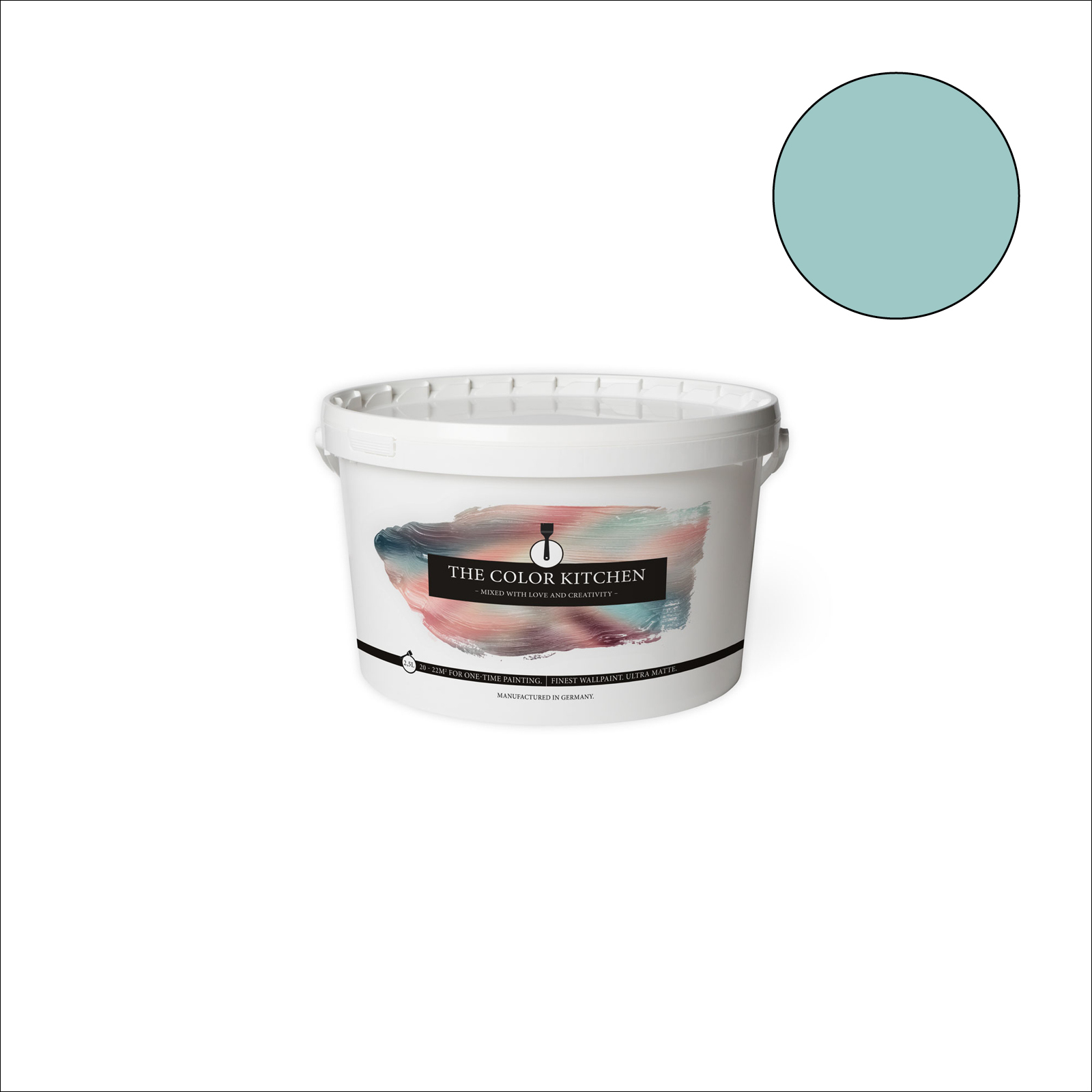 The Color Kitchen Wandfarbe Swimming Pool - grün matt - 2,5 Liter