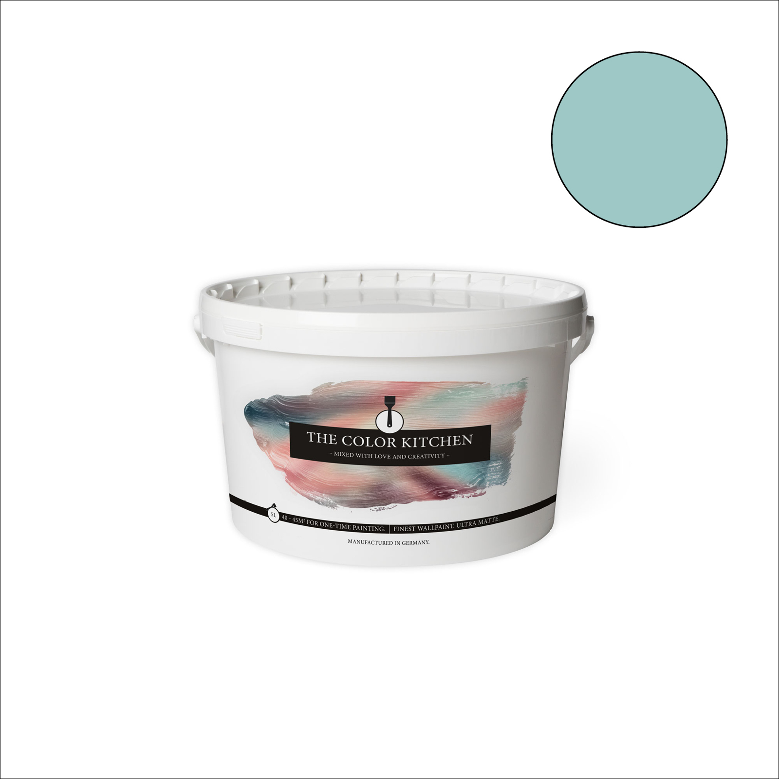 The Color Kitchen Wandfarbe Swimming Pool - grün matt - 5 Liter