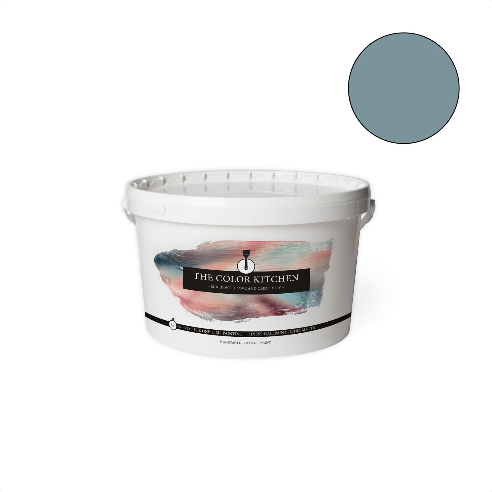 The Color Kitchen Wandfarbe Typical Trout - grün matt - 5 Liter