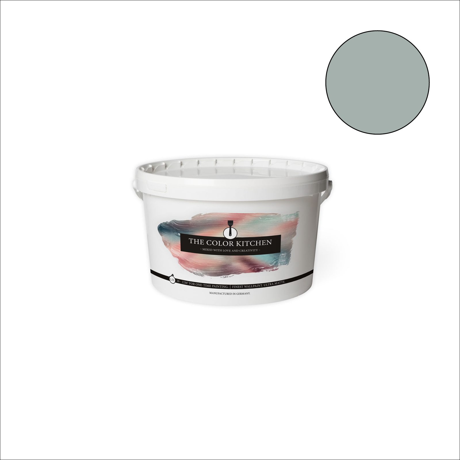The Color Kitchen Wandfarbe Unique Eucalyptus - grün matt - 2,5 Liter