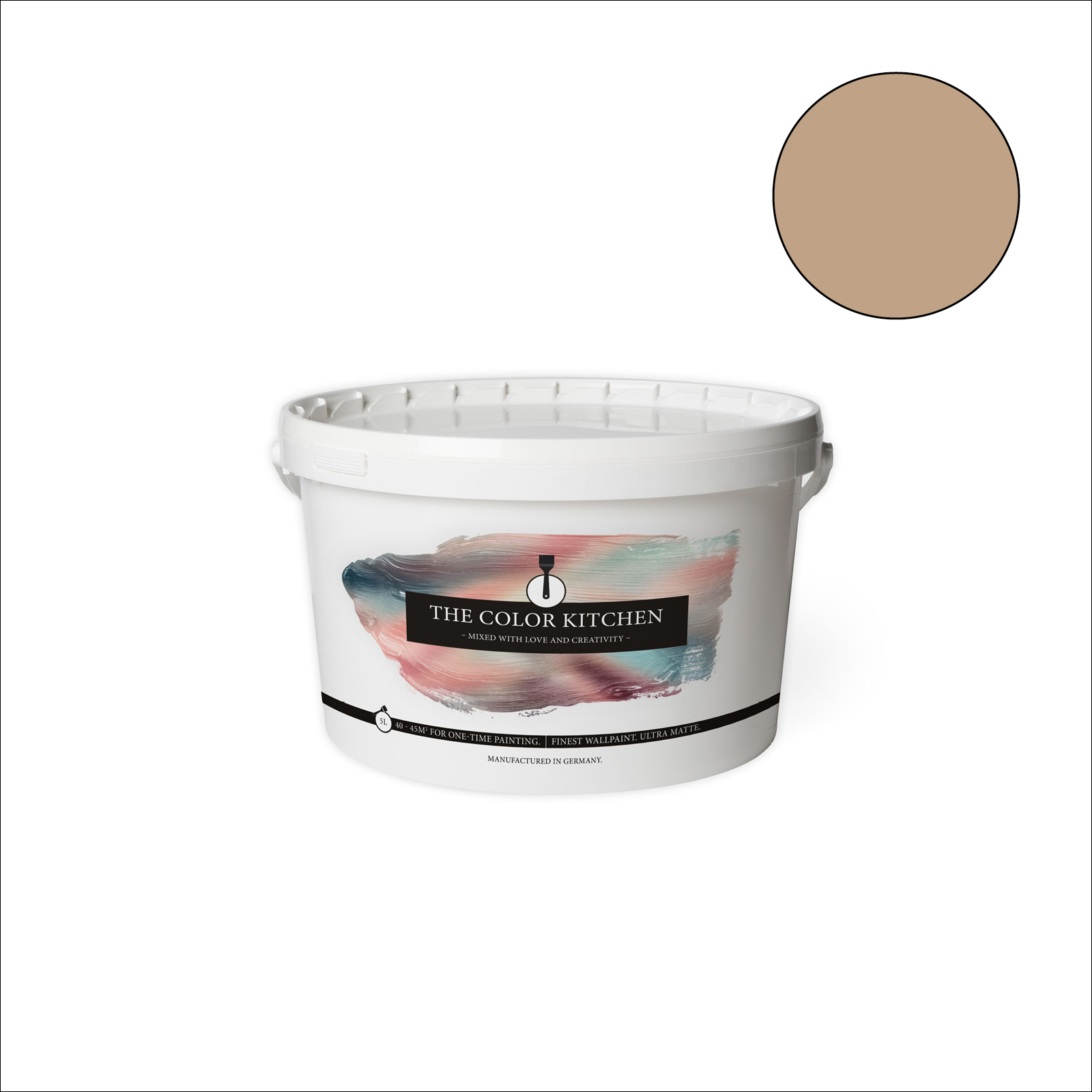 The Color Kitchen Wandfarbe Whispy Walnut - braun matt - 5 Liter
