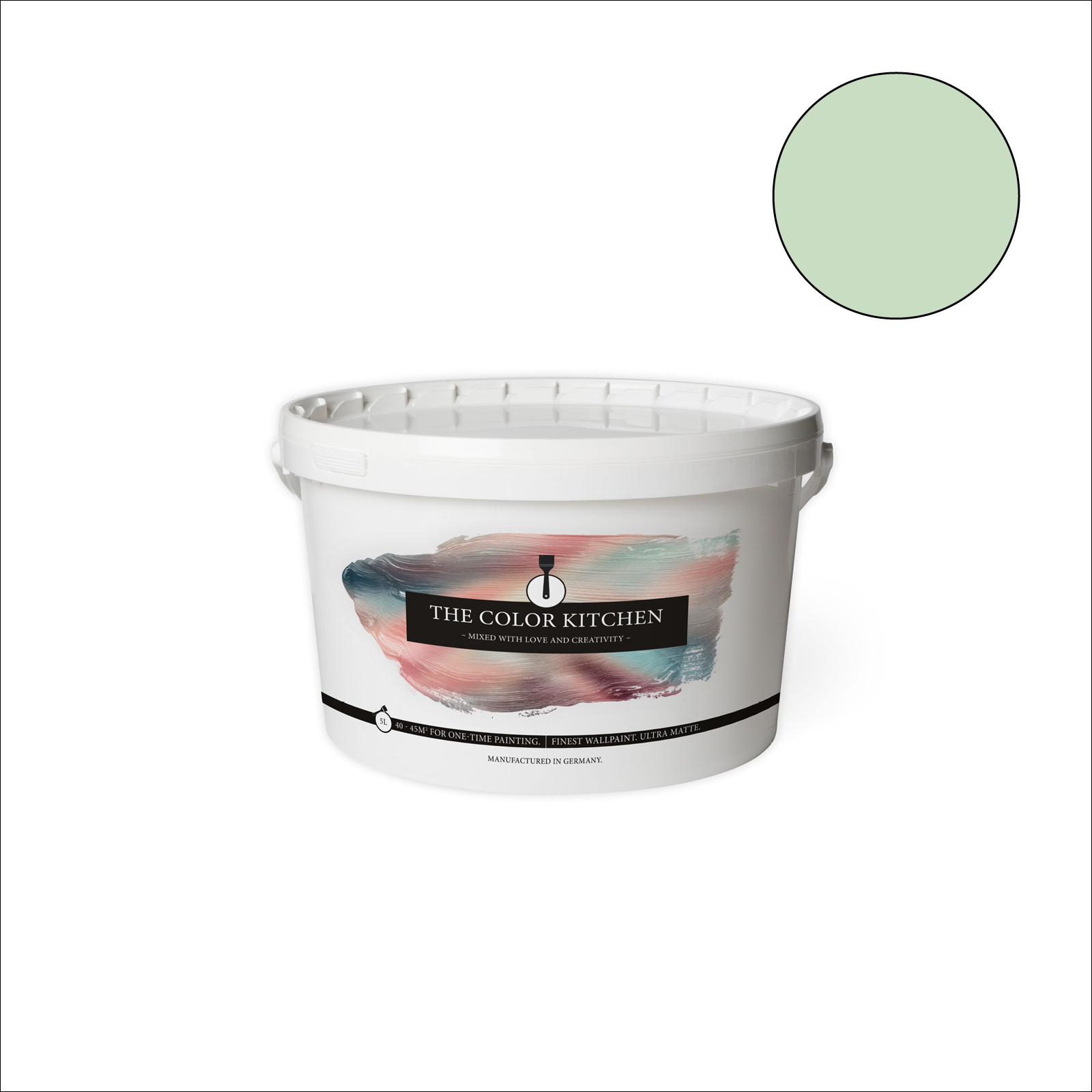 The Color Kitchen Wandfarbe Woodruff Cream - grün matt - 5 Liter