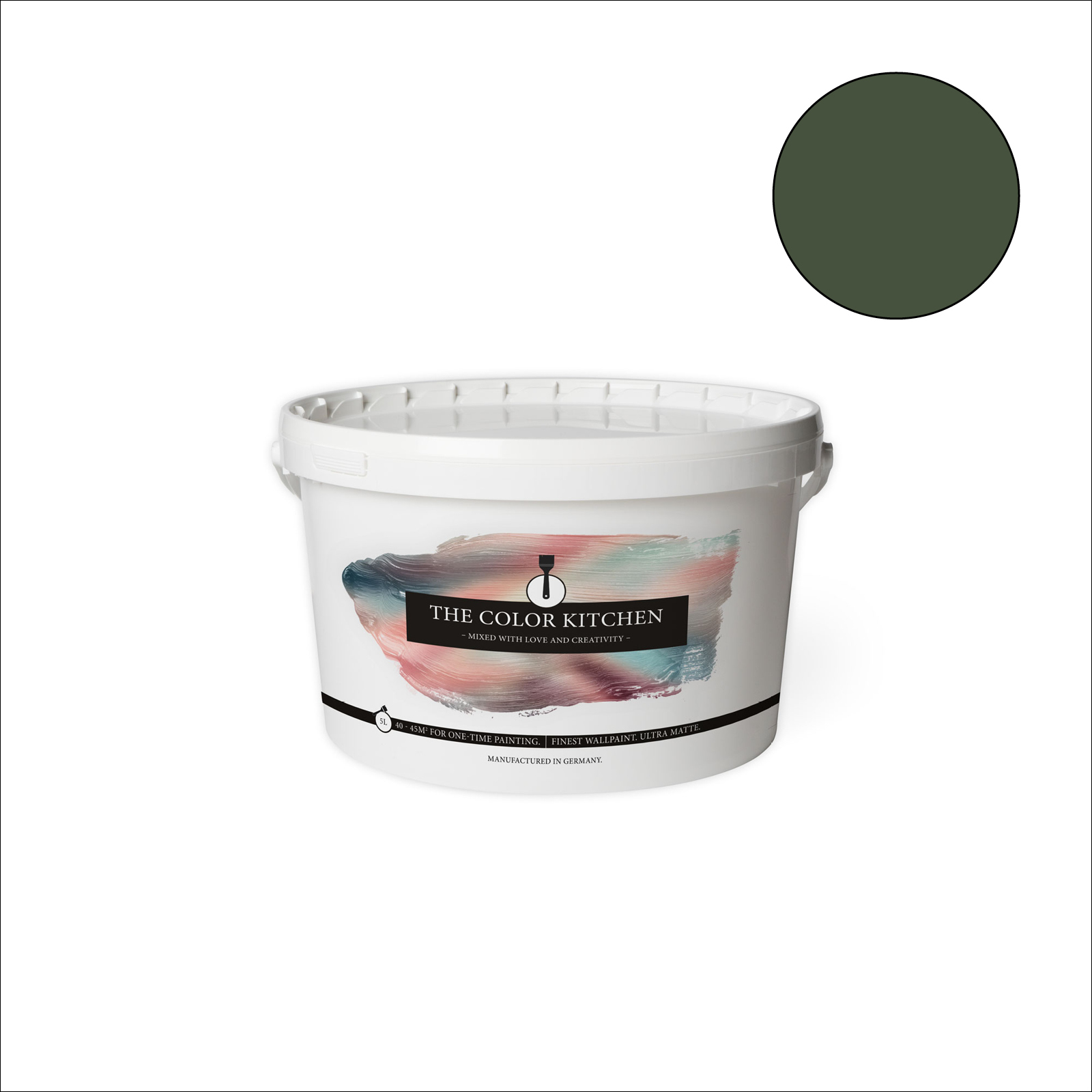 The Color Kitchen Wandfarbe Zippy Zuchini - grün matt - 5 Liter