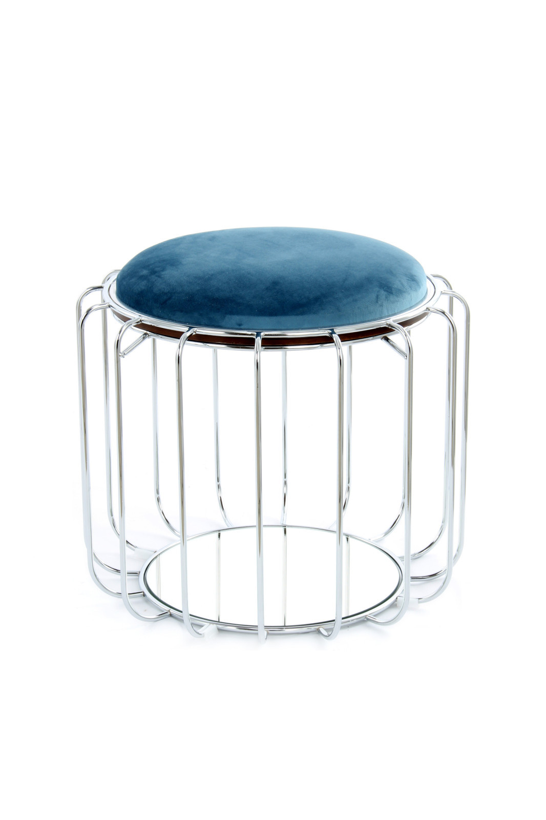 Tisch-Hocker COMFORTABLE - petrol-silber - Metall