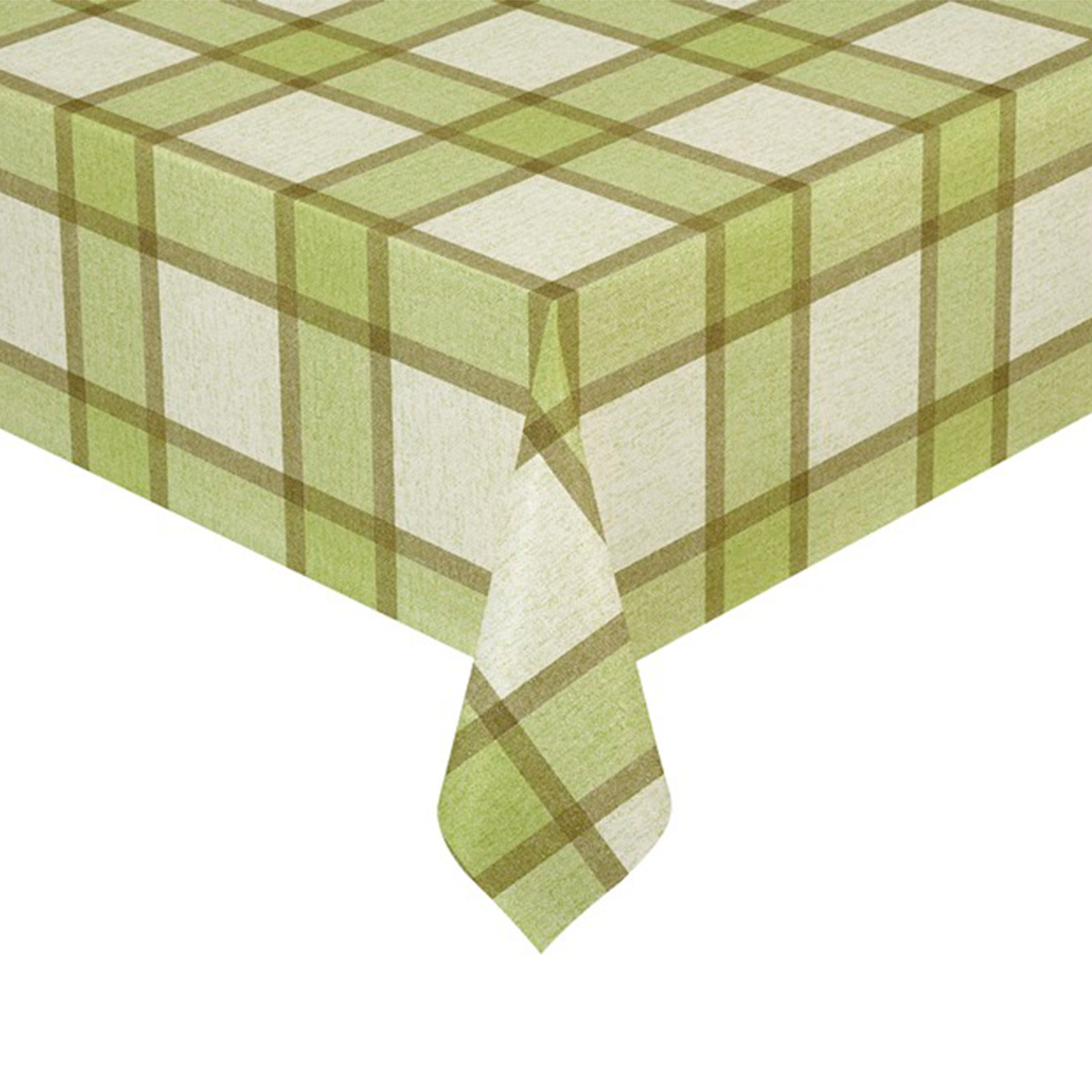 Tischdecke - lindgrün - Karo - 140 cm breit