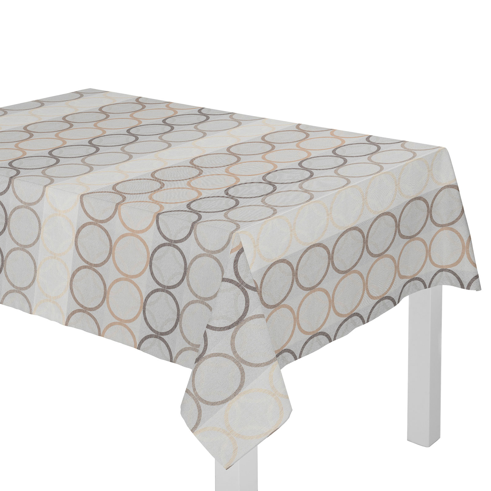 Tischdecke mit Kuvertsaum ZIRBELLO - braun - 130x190 cm