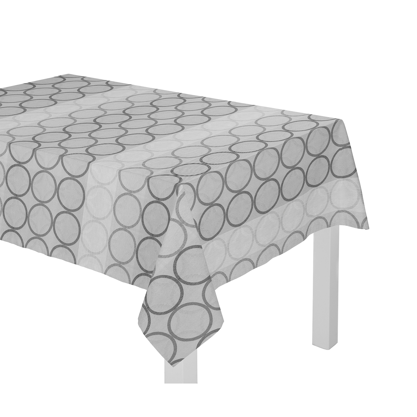 Tischdecke mit Kuvertsaum ZIRBELLO - dunkelgrau - 130x160 cm