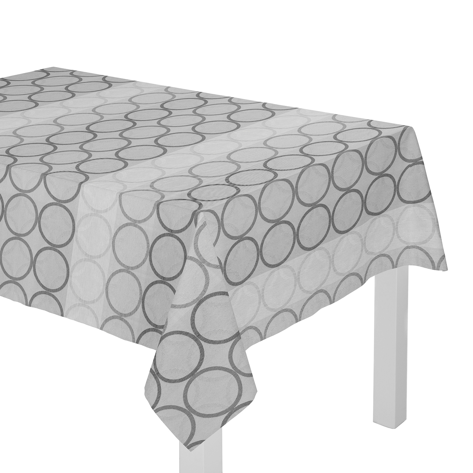 Tischdecke mit Kuvertsaum ZIRBELLO - dunkelgrau -130x220 cm