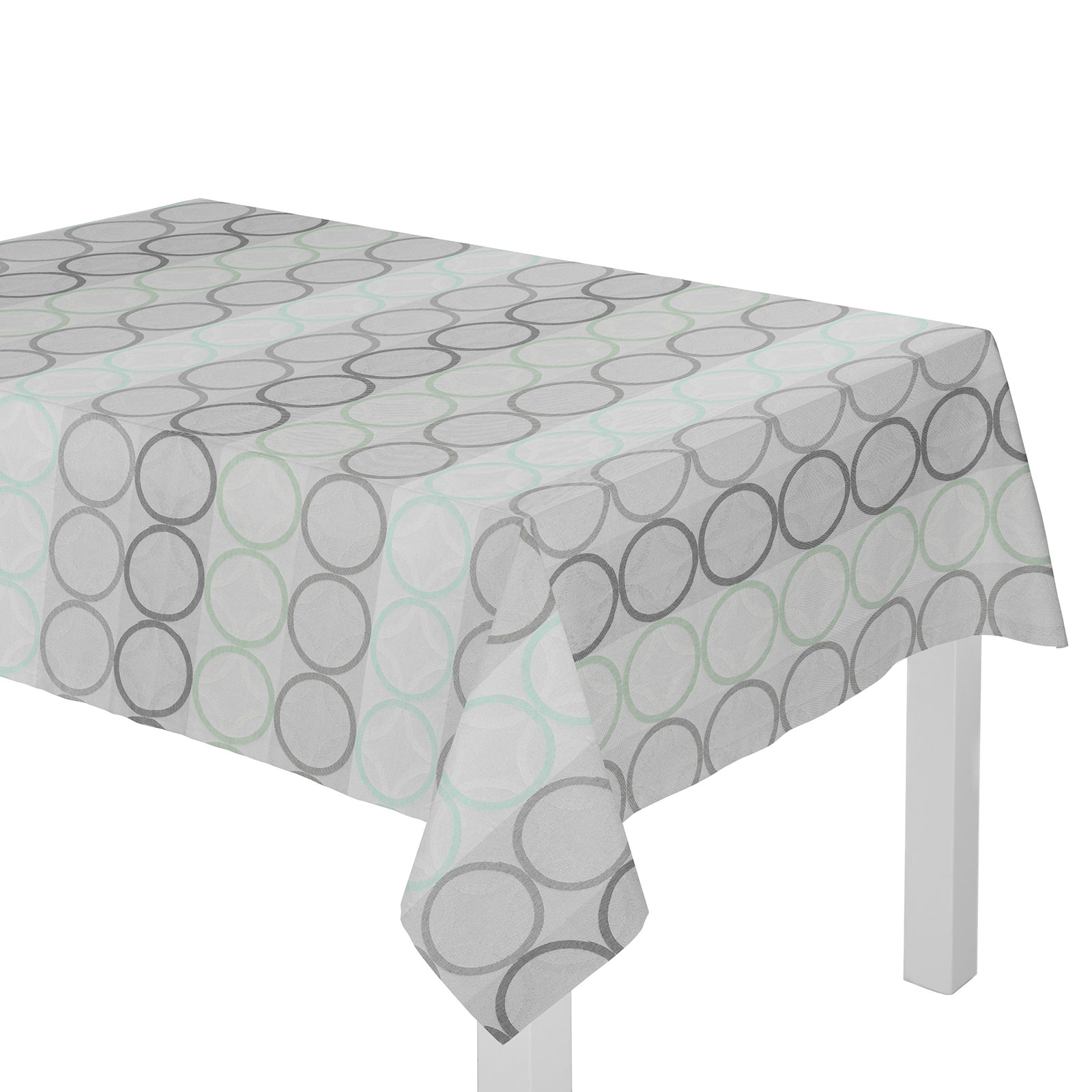 Tischdecke mit Kuvertsaum ZIRBELLO - mint - 120x120 cm