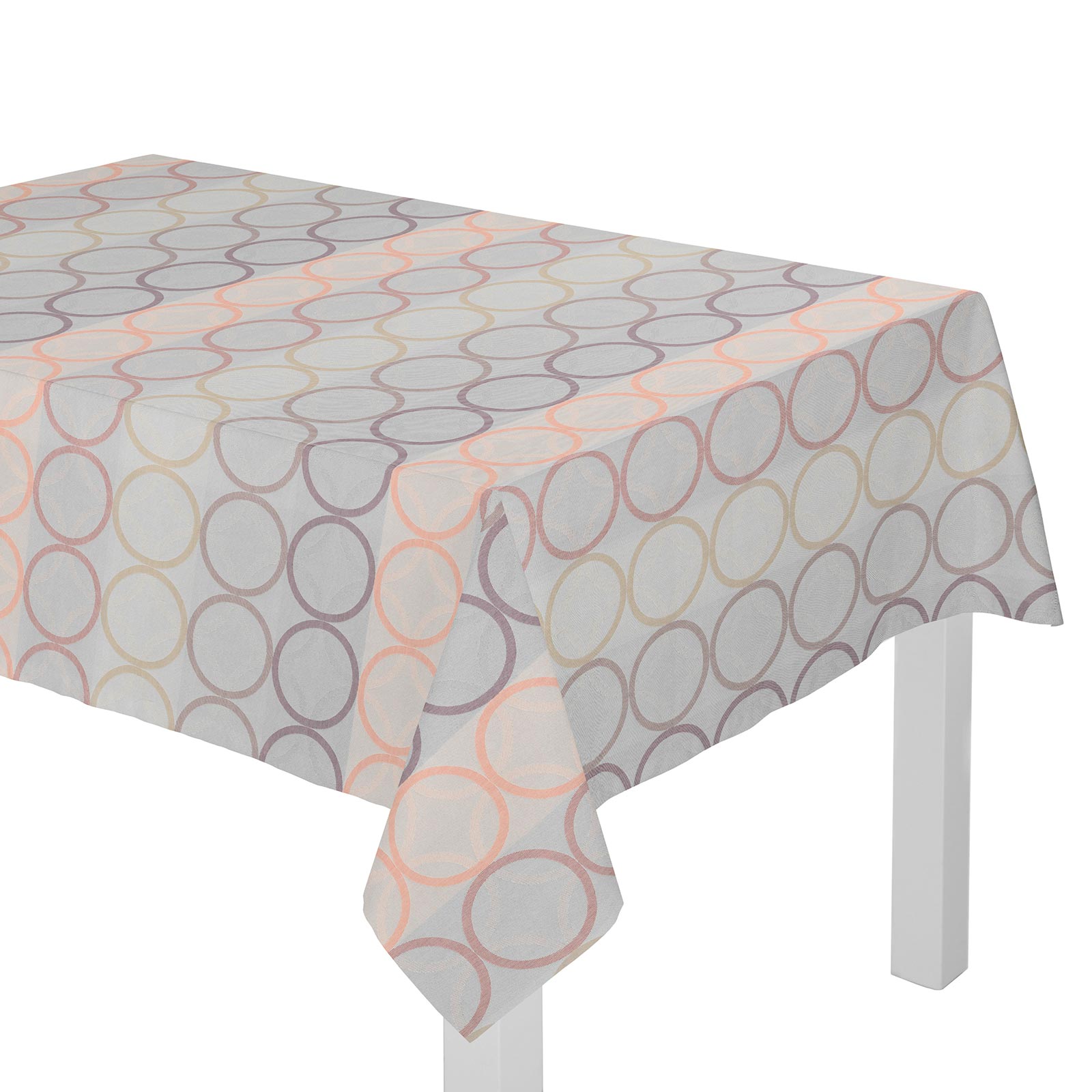Tischdecke mit Kuvertsaum ZIRBELLO - rosé-lila - 130x190 cm