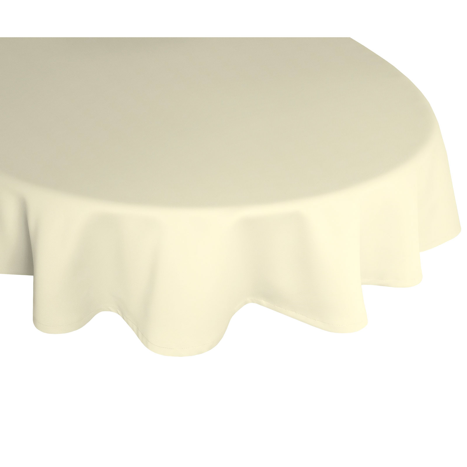 Tischdecke WIRTHNATUR - beige - oval - mit U-Saum