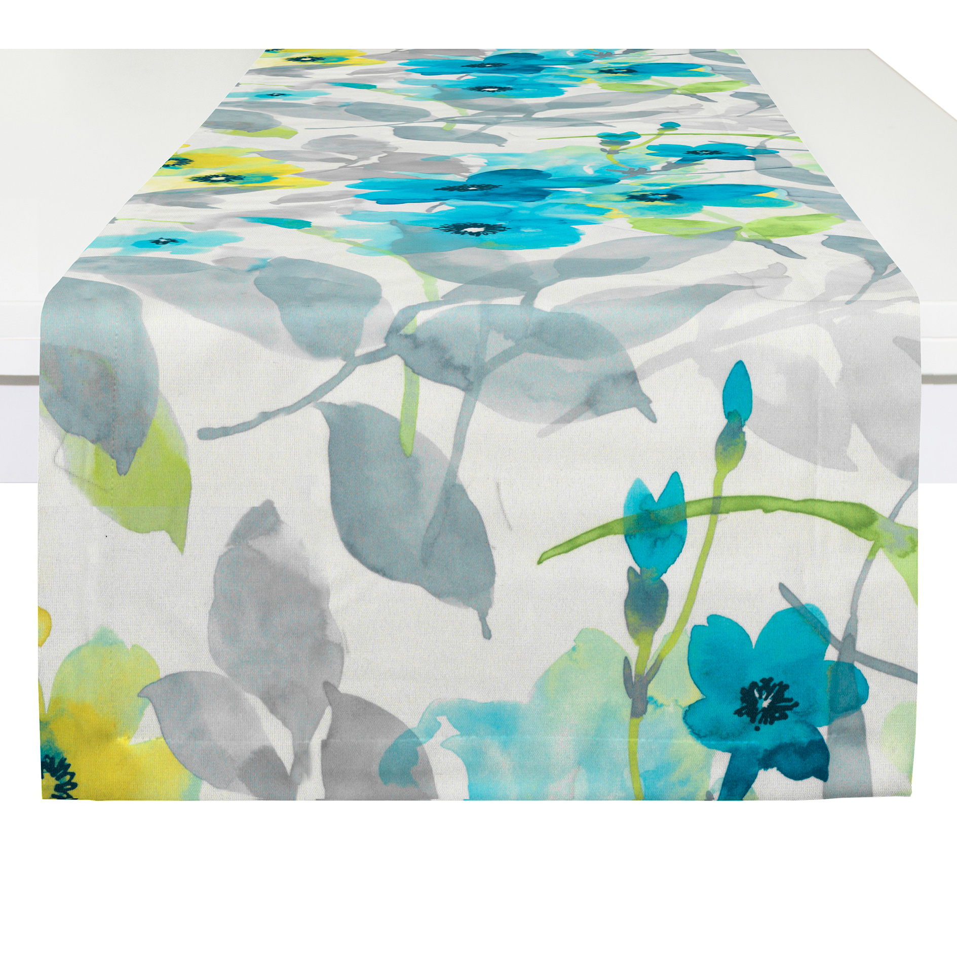 Tischläufer mit Kuvertsaum VIGNOLA BO - blau - 40x150 cm