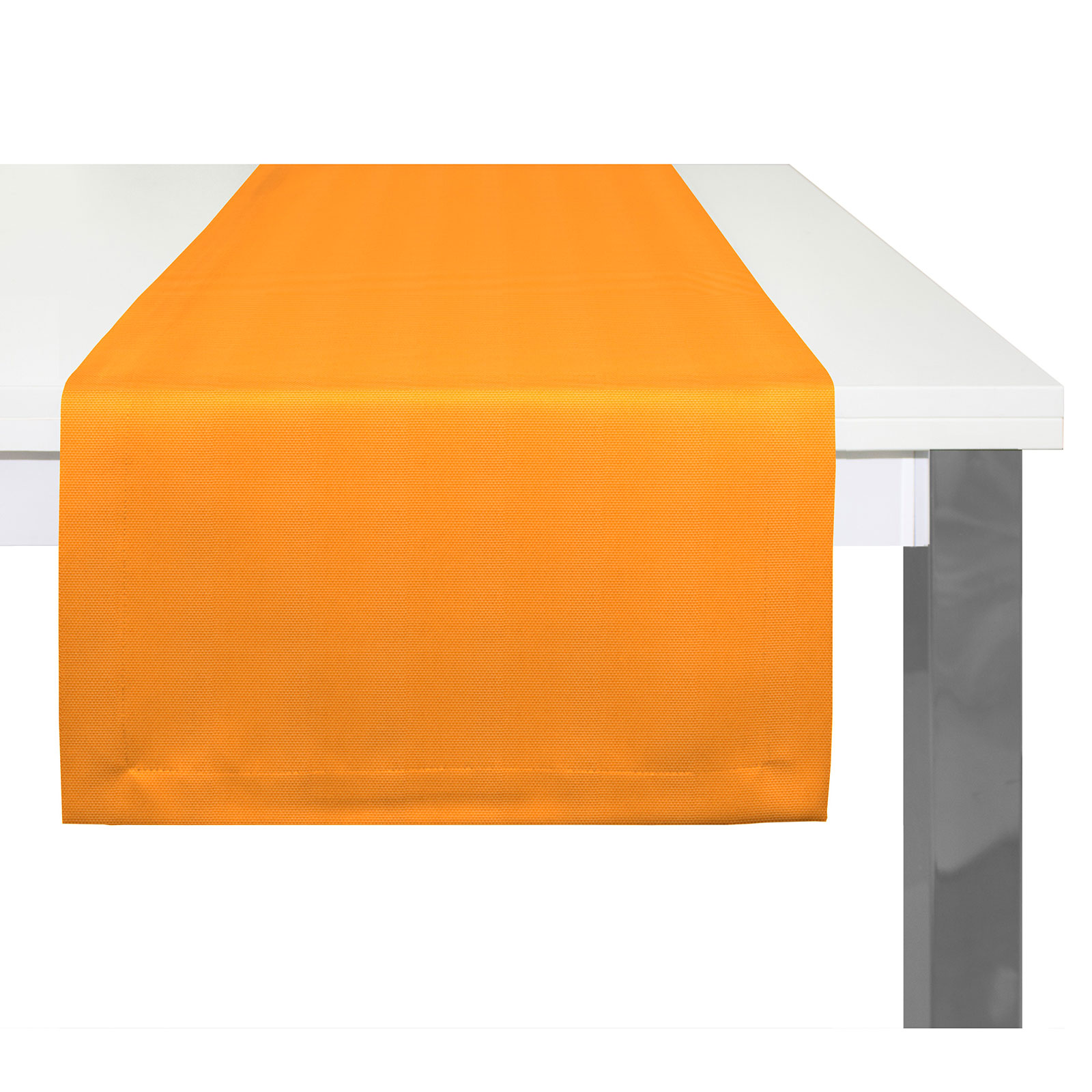 Tischläufer mit Kuvertsaum WIRTHNATUR - orange - 150x40 cm