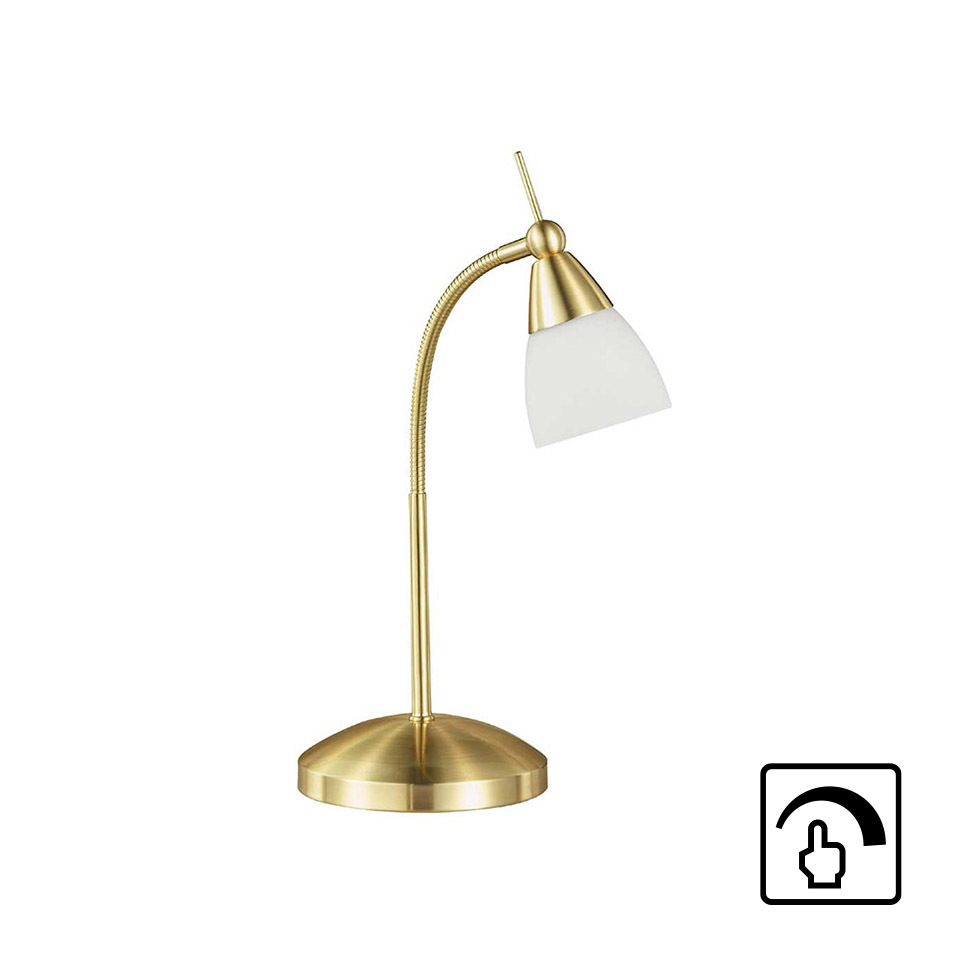Tischlampe - Messing matt - Touch-Dimmer