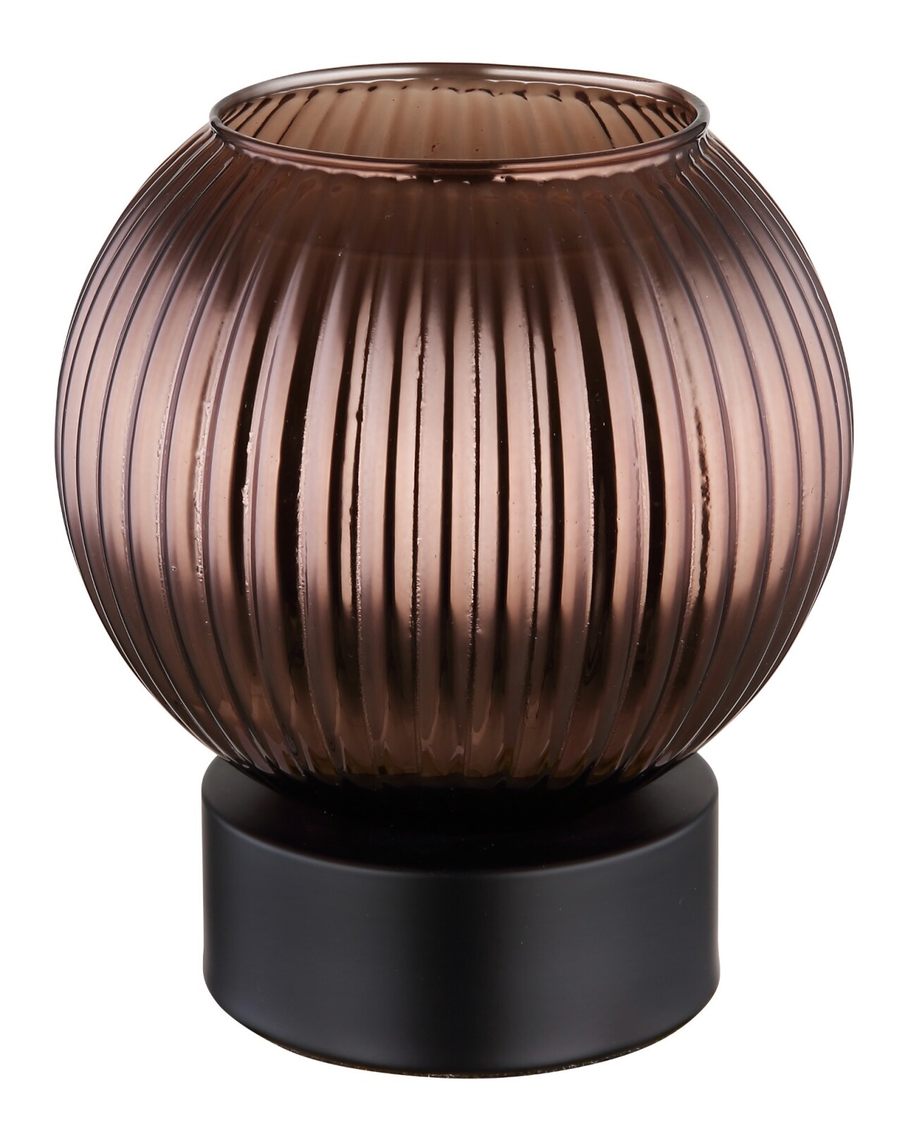 Tischleuchte - bronze-schwarz - Glas - 17 cm