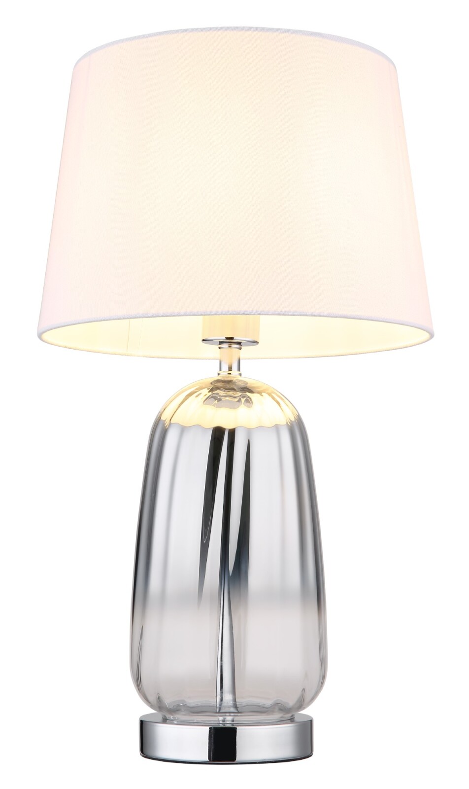 Tischleuchte - chrom-weiß - 52 cm hoch