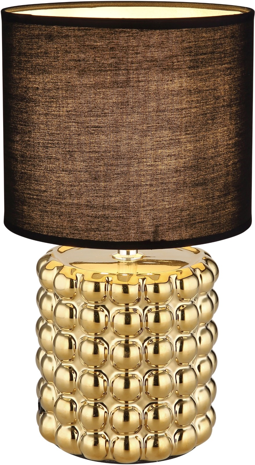 Tischleuchte - goldfarben-schwarz - 33 cm