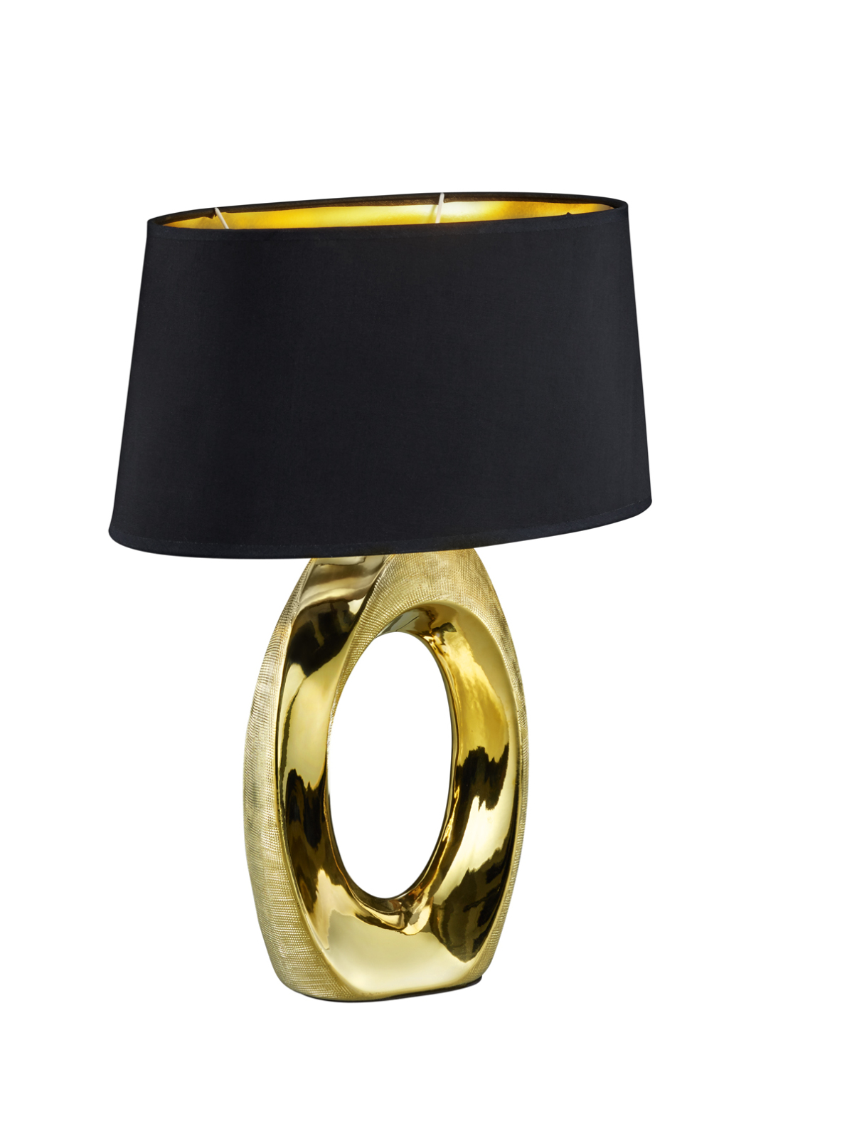 Tischleuchte - goldfarben-schwarz - 52 cm hoch