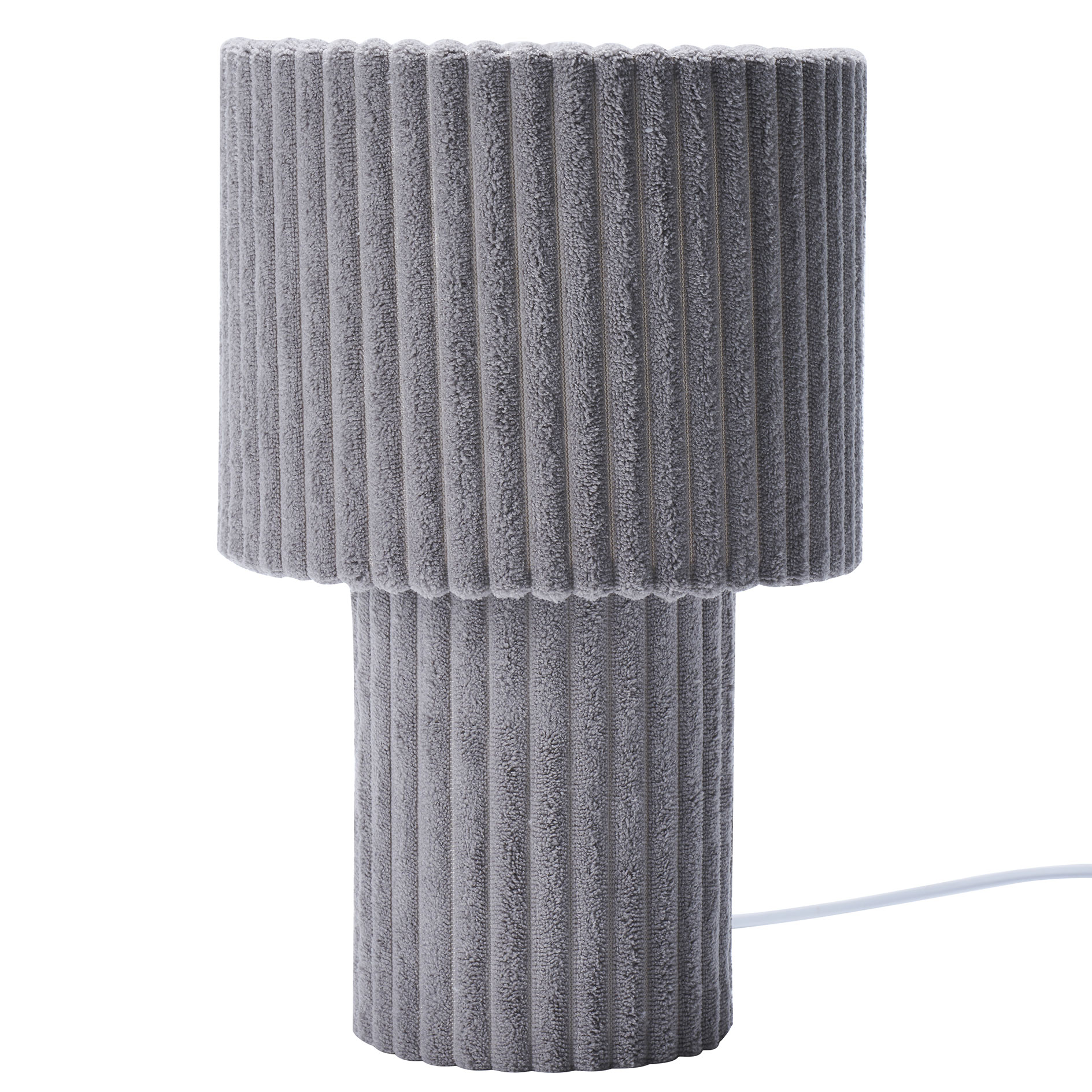 Tischleuchte - grau-antrazit - Cord - 28 cm hoch