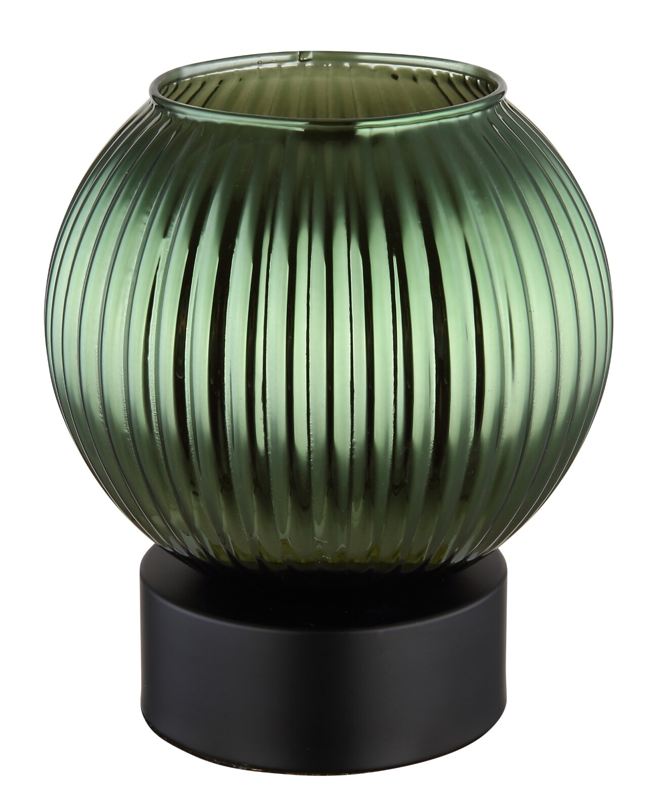 Tischleuchte - grün-schwarz - Glas - 17 cm