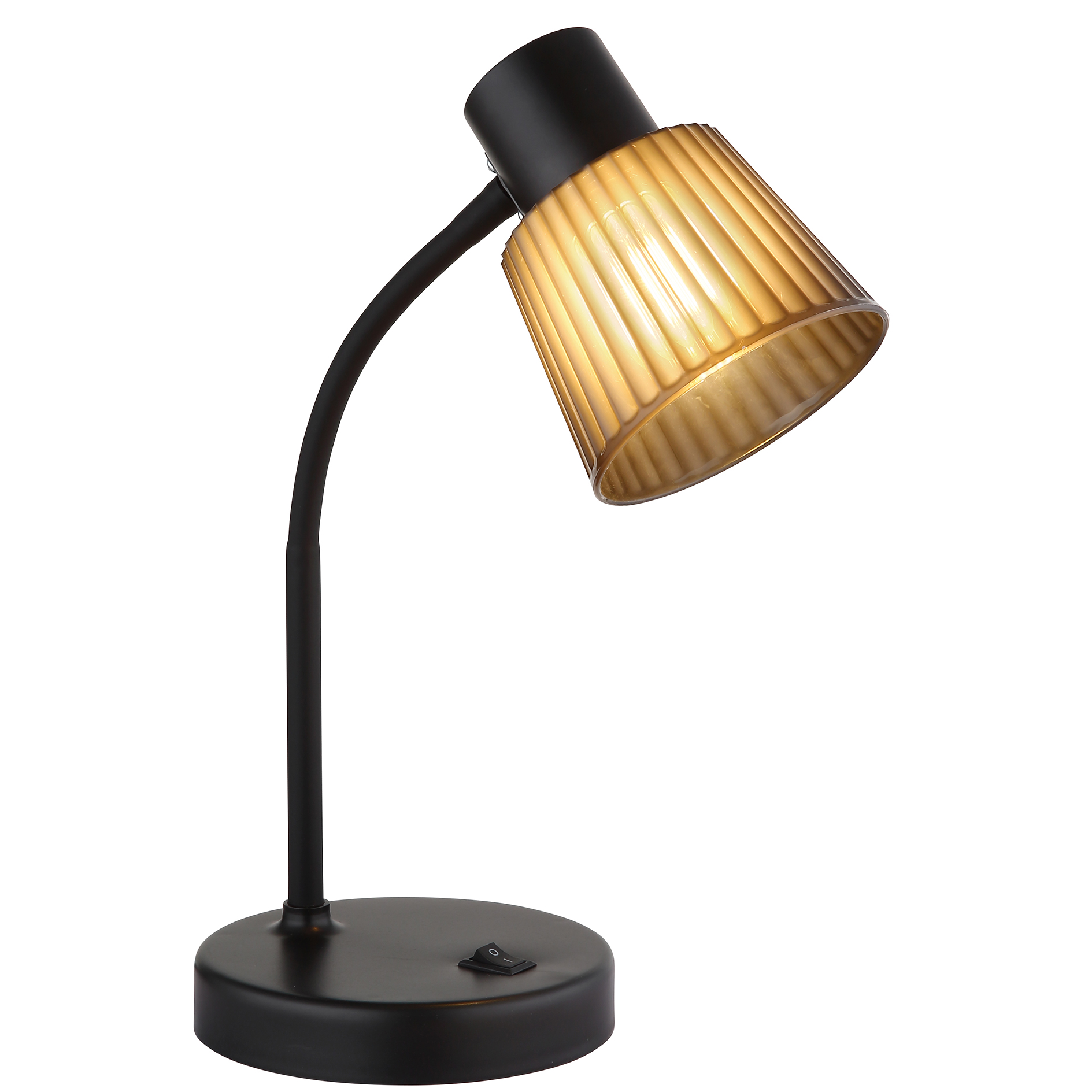 Tischleuchte ITO - schwarz - Wippschalter - 38 cm