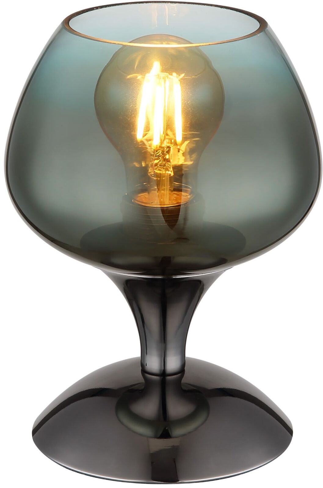 Tischleuchte MAXY - schwarz-chrom - grün - 20,5 cm