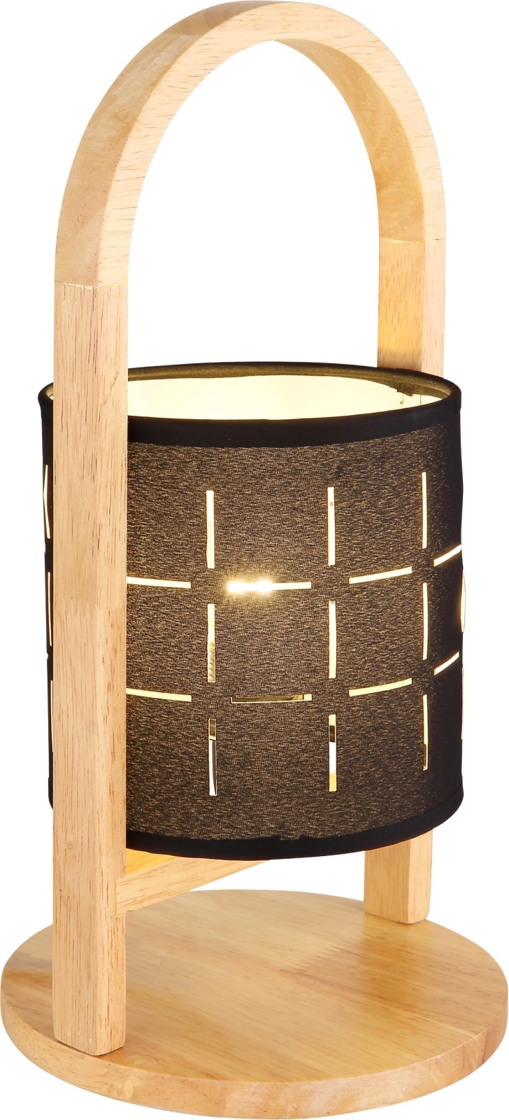 Tischleuchte - naturfarben-schwarz - 33 cm