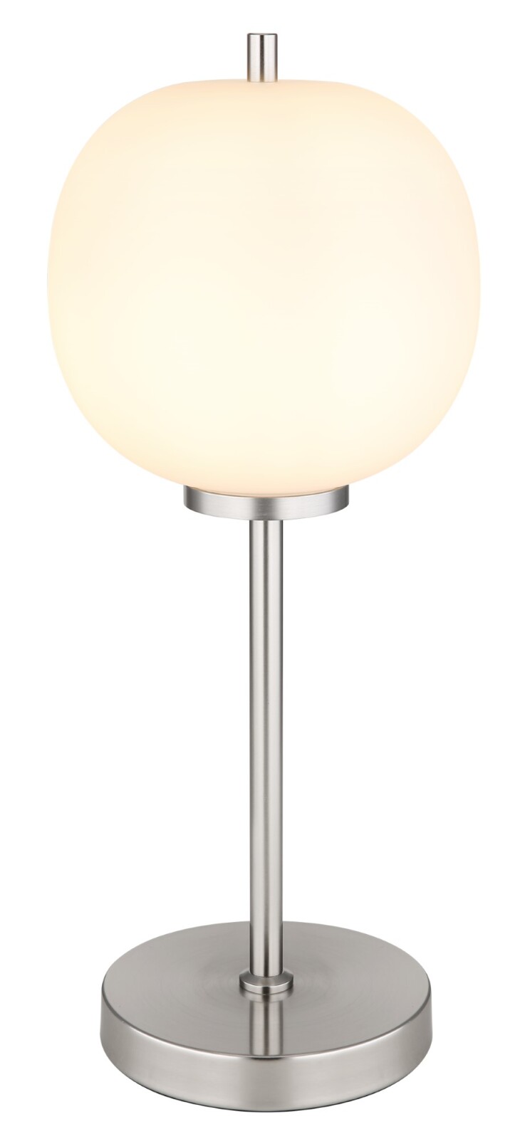 Tischleuchte - Nickel matt - opal - 1-flammig