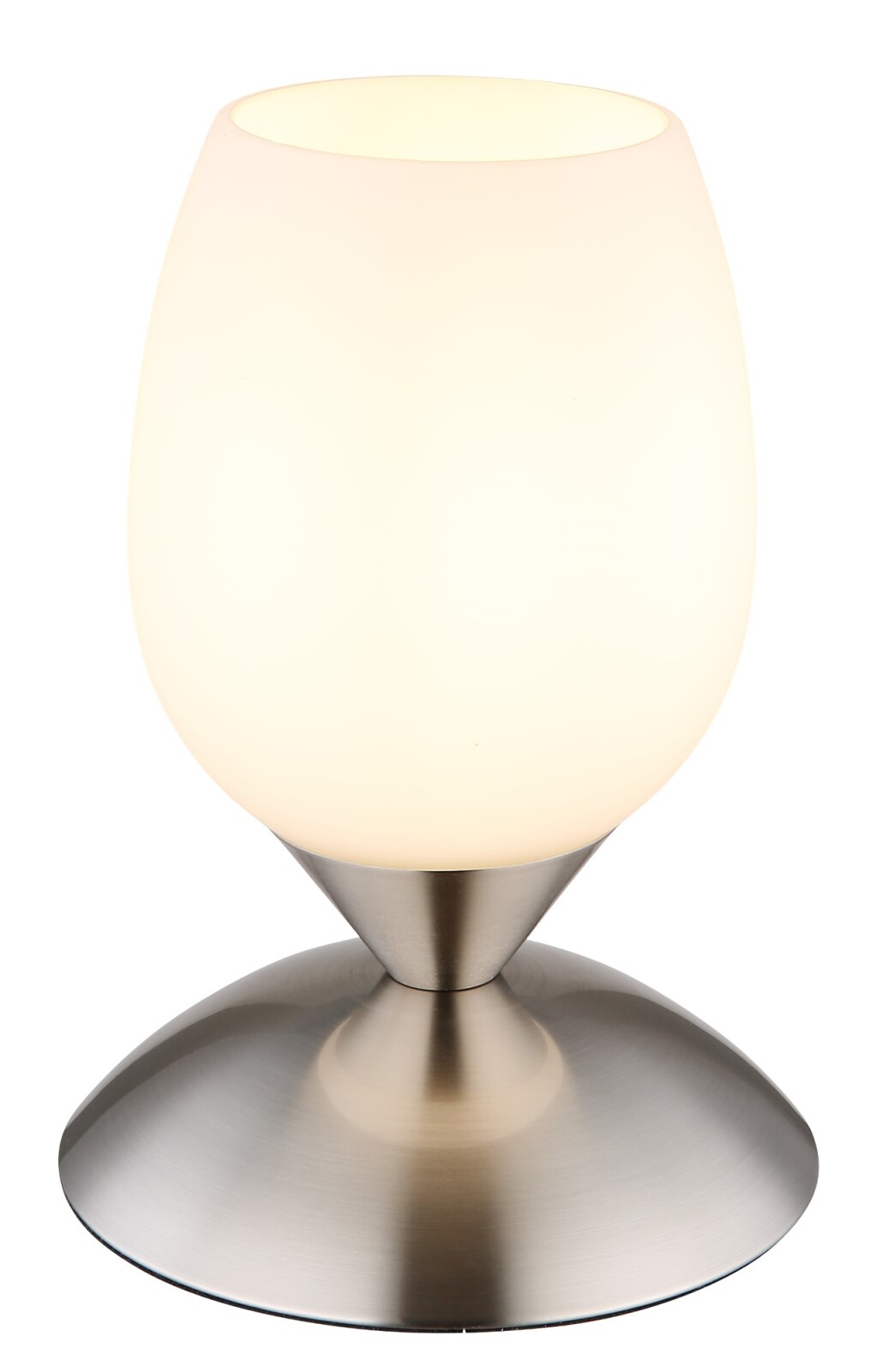 Tischleuchte - opal - Nickel matt - 18 cm - Touch