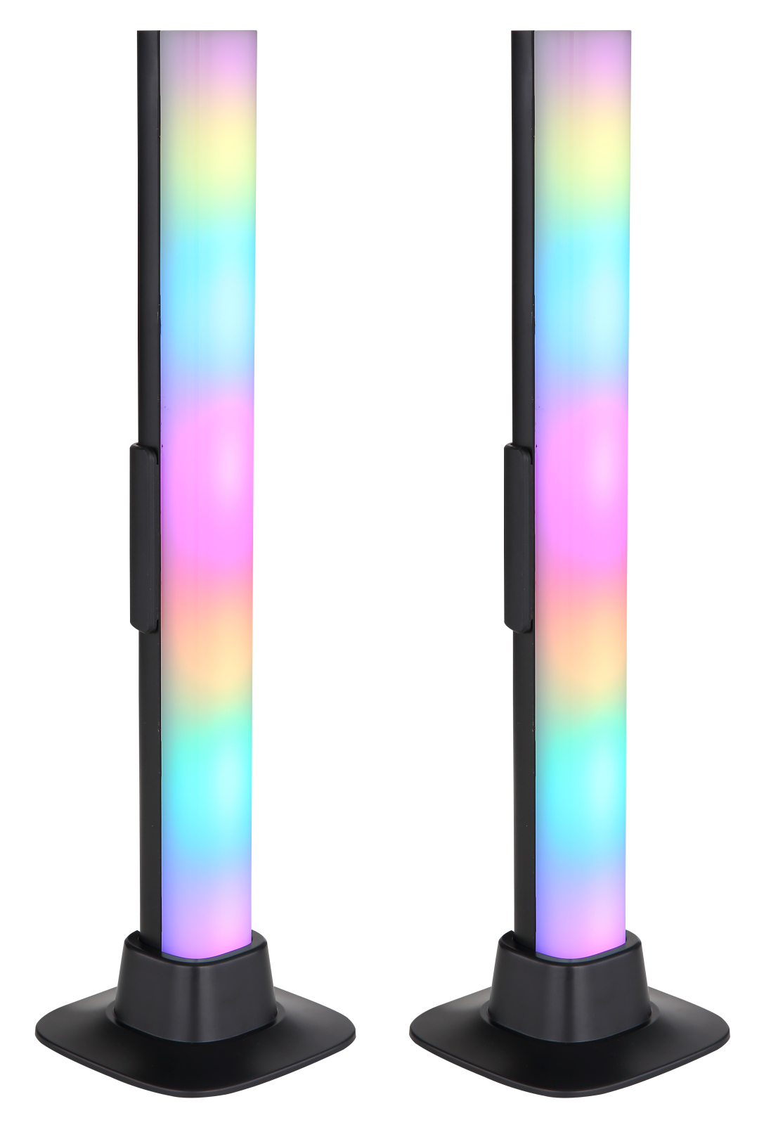 Tischleuchte - schwarz - 2 Lichtstäbe - 32,5 cm
