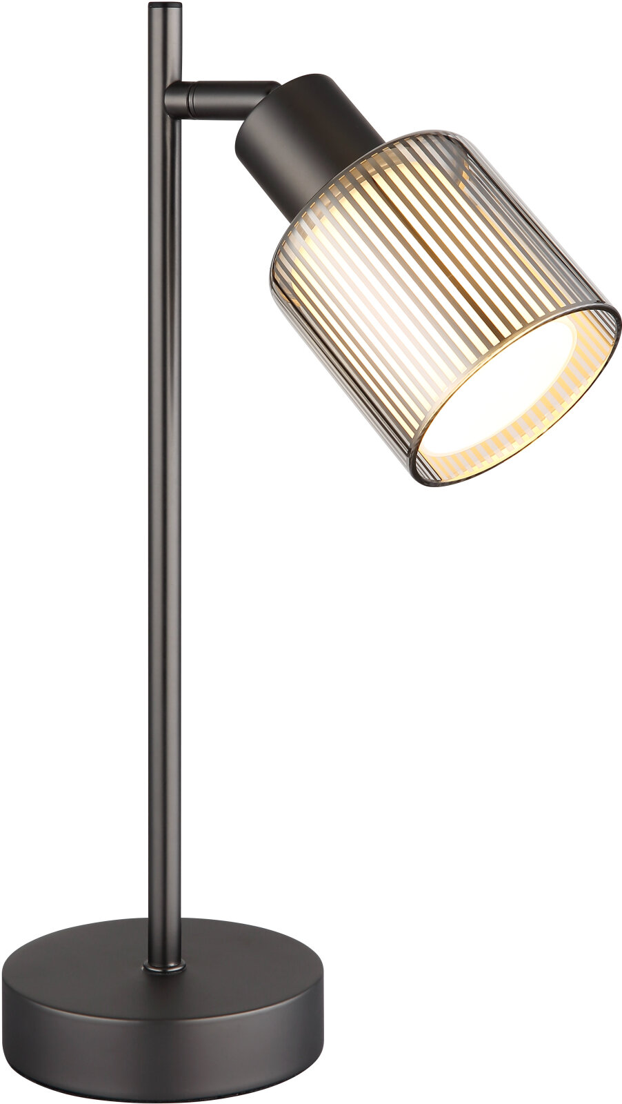 Tischleuchte - schwarz-chrom matt - verchromt - 35 cm Höhe
