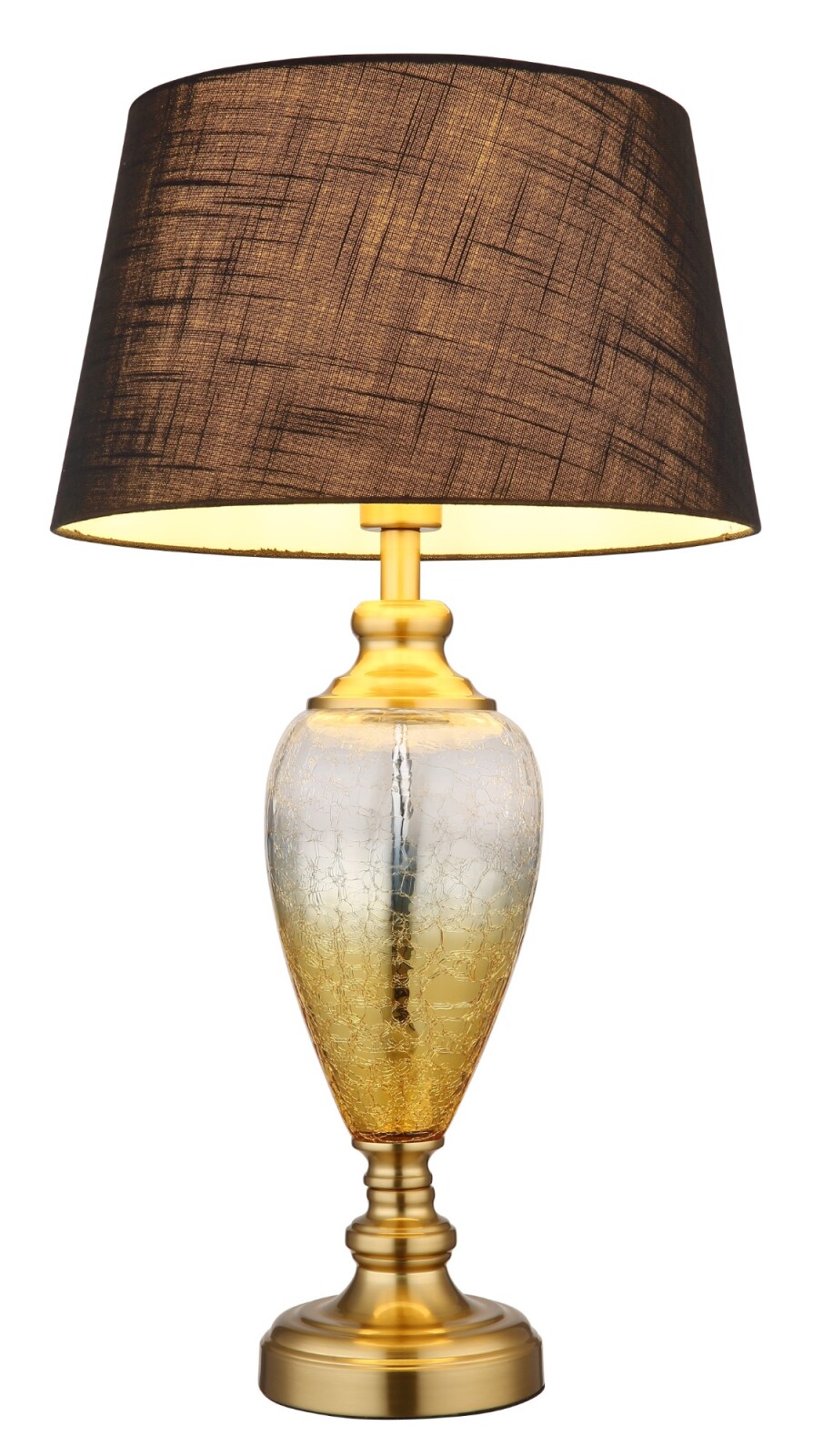 Tischleuchte - schwarz-gold - 66 cm hoch