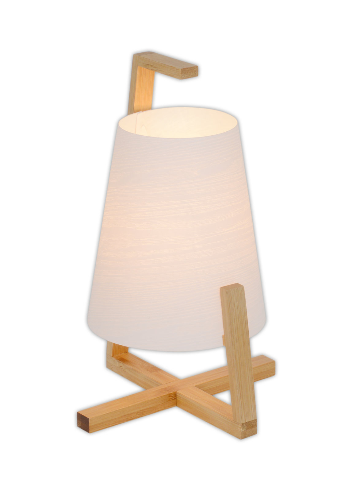 Tischleuchte SHOJI - weiß - Bambus - 32 cm hoch
