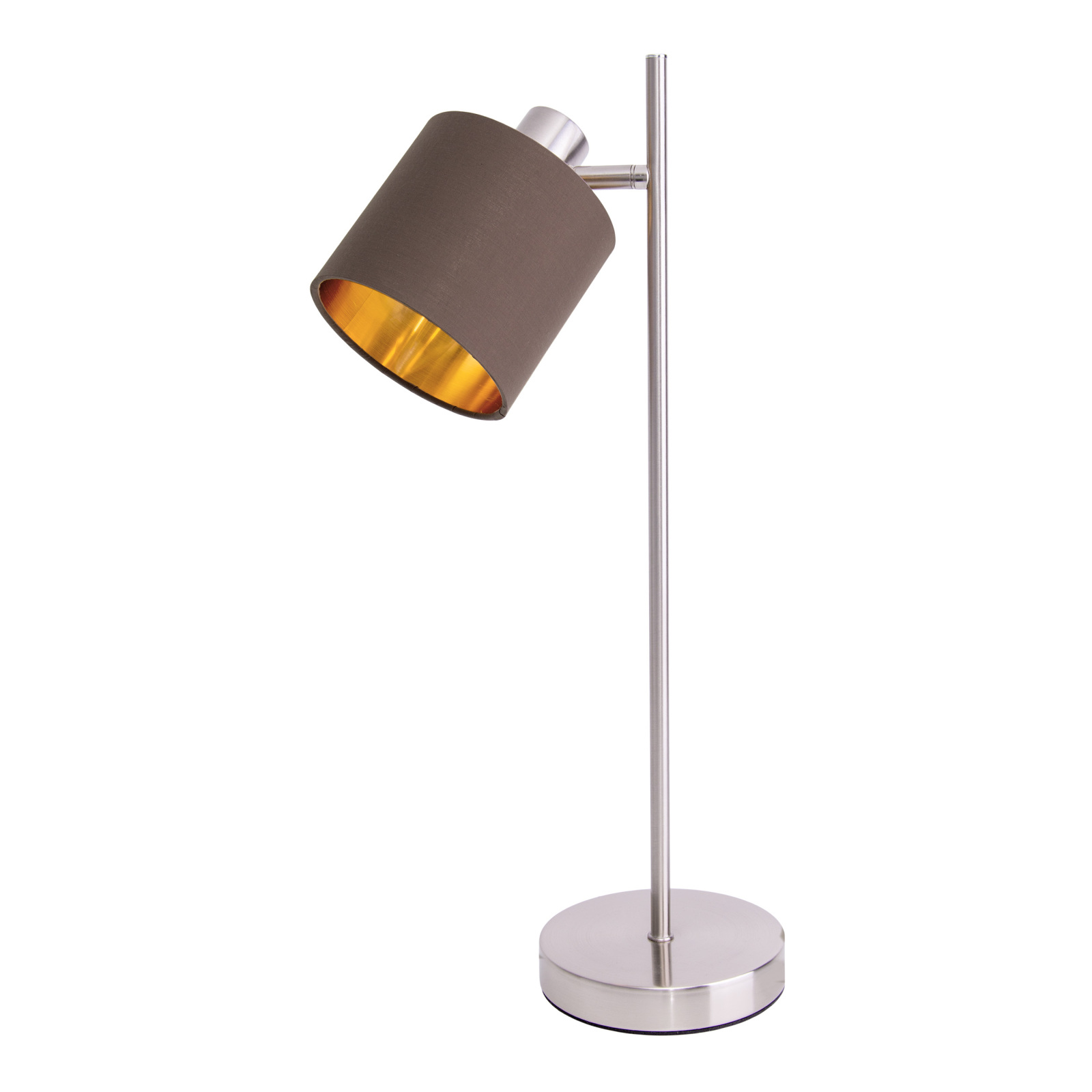 Tischleuchte - silberfarben-braun - 51 cm
