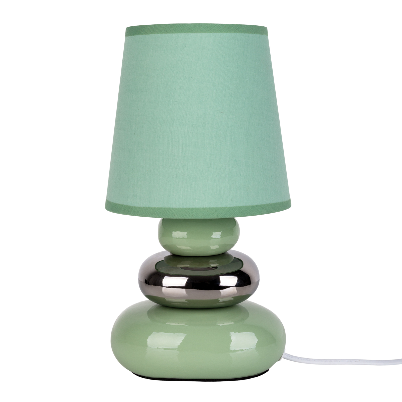 Tischleuchte STONEY - mint - Keramik - 31 cm
