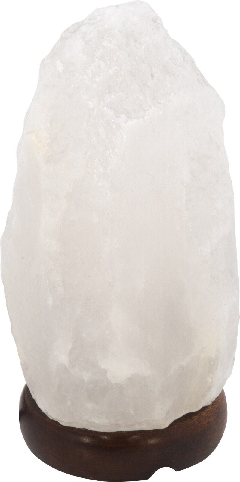 Tischleuchte - weiß - Salzkristall - 19 cm