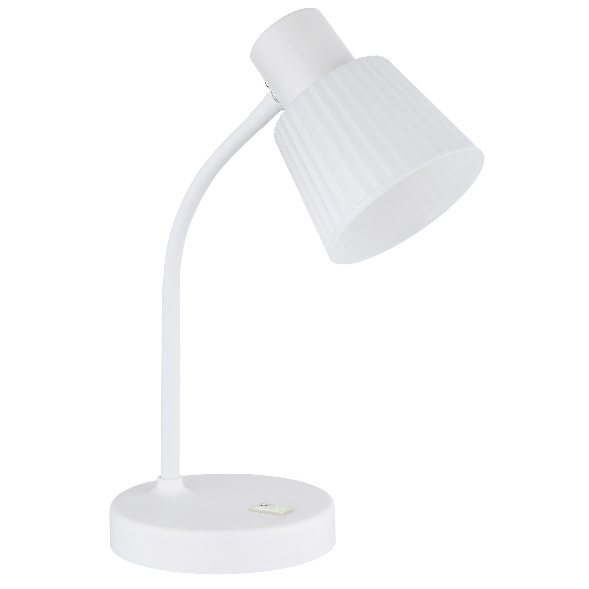 Tischleuchte - weiß - Wippschalter - 38 cm