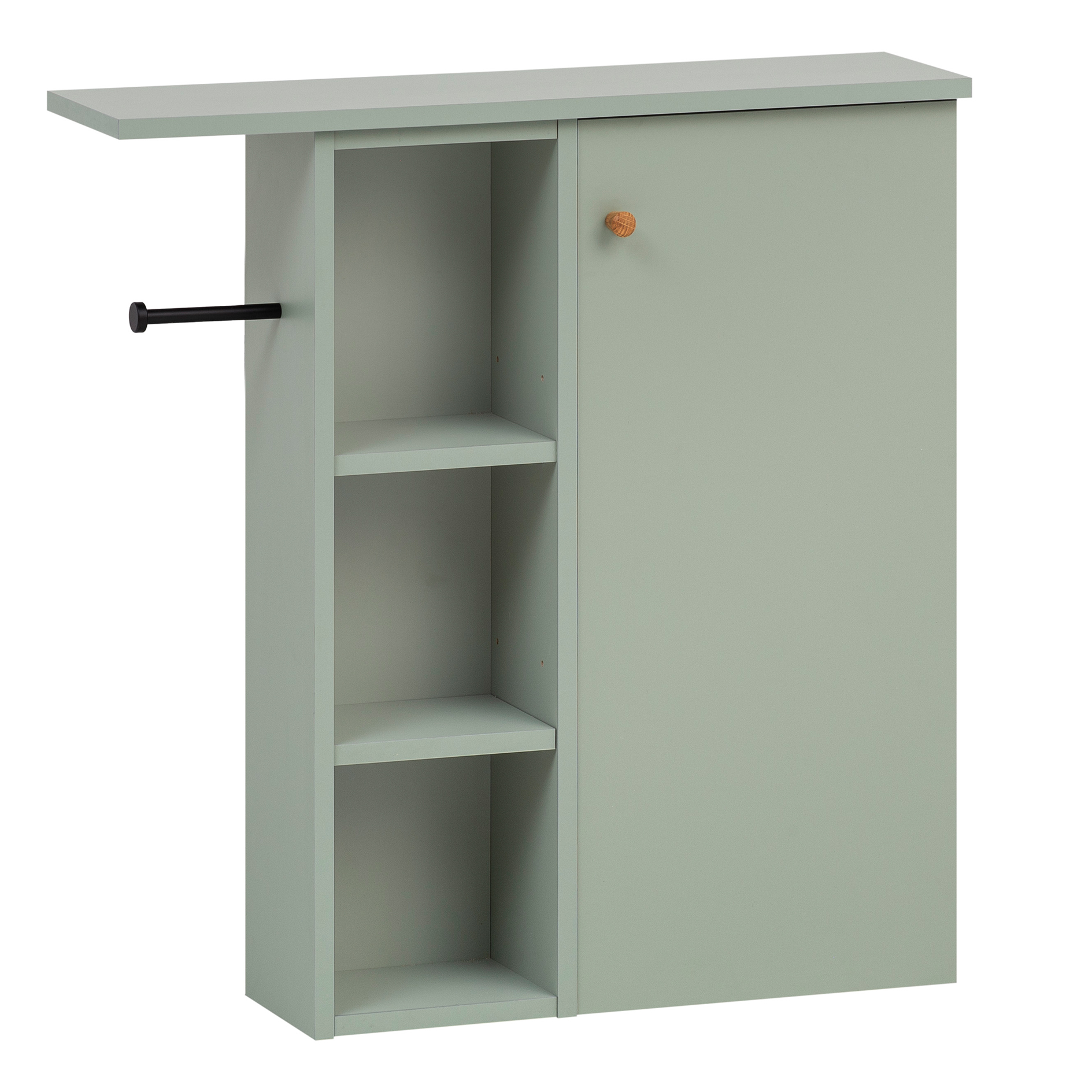 Toilettenschrank - pistazie - mit Toilettenpapierhalter