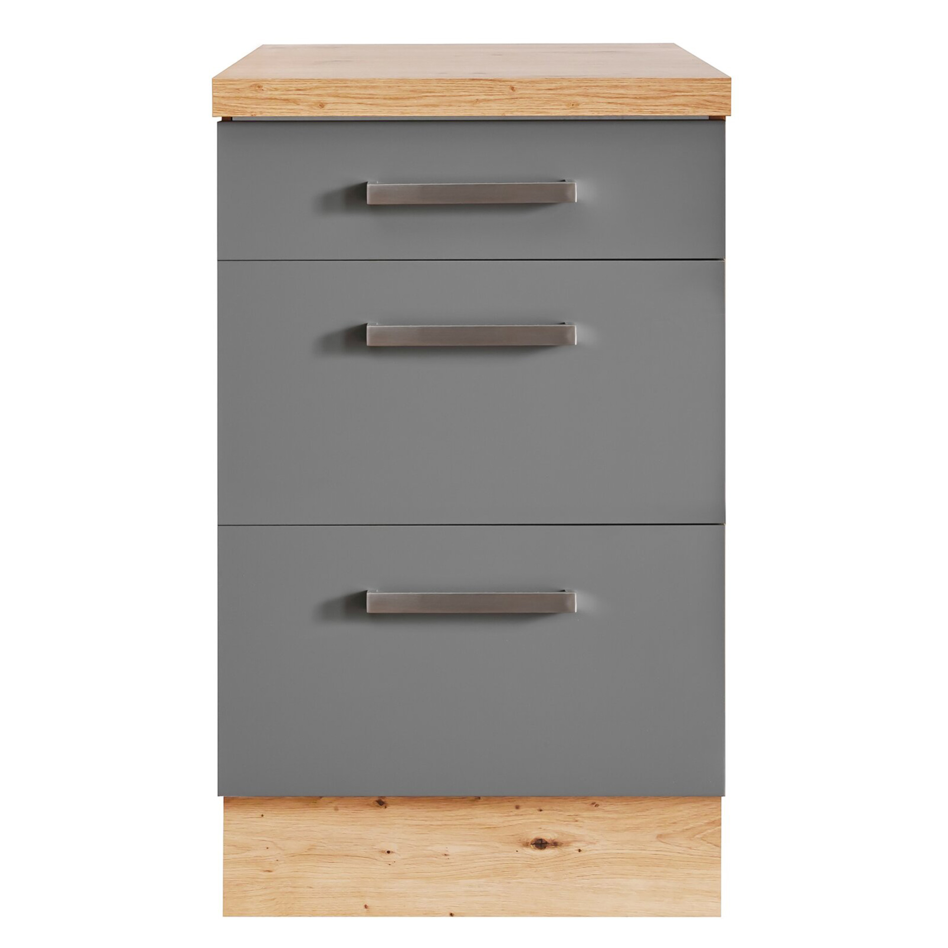Topfschrank DAVOS - schiefergrau - Artisan Eiche - 50 cm