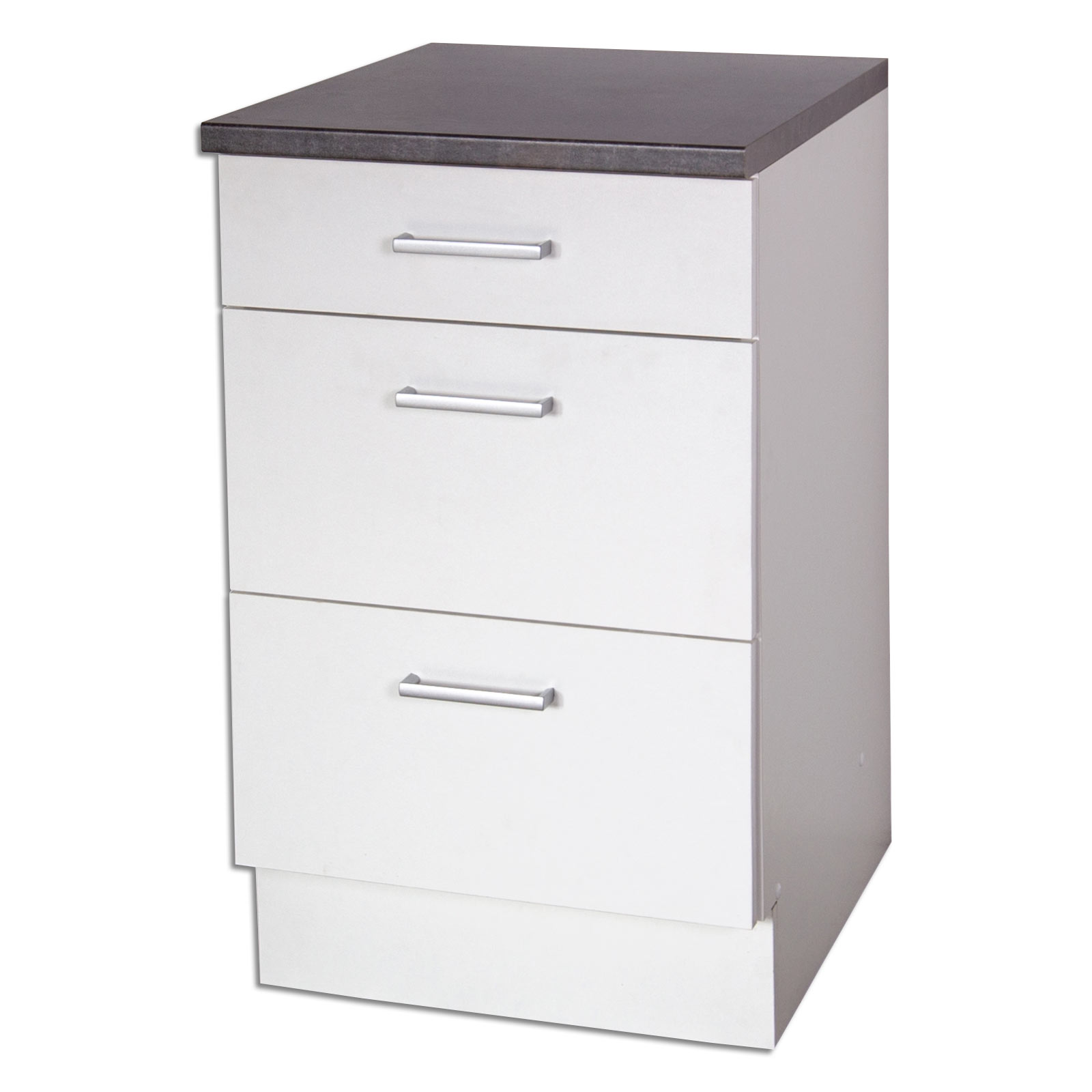 Topfschrank GIRONA - weiß-Marmor - 50 cm breit