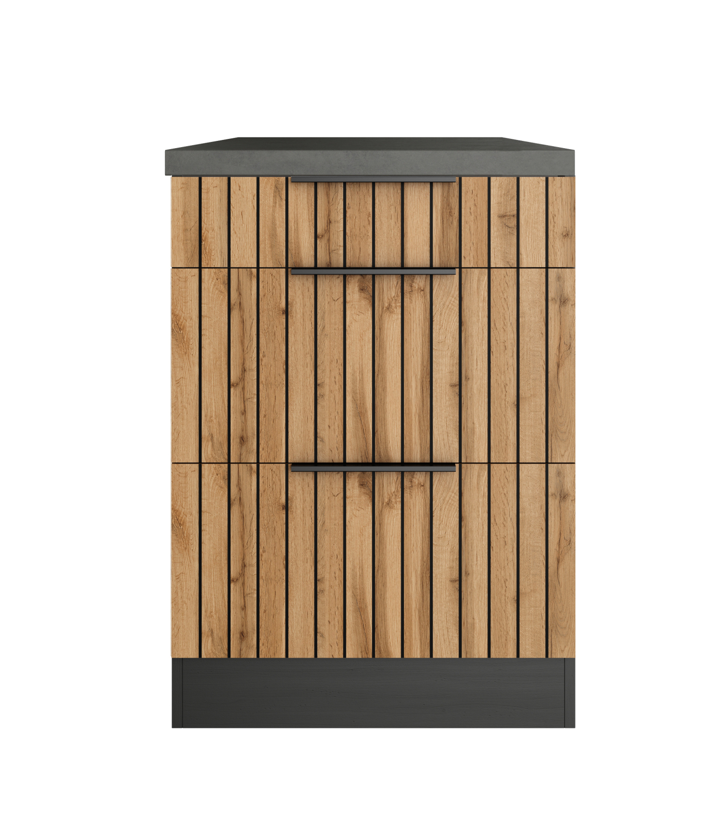 Topfschrank LIVERPOOL - Akustik-Paneel Optik - Graphit