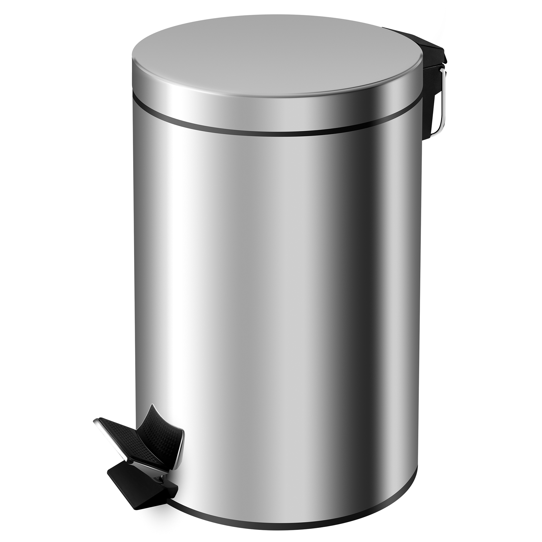 Treteimer - chromfarben - 12 Liter