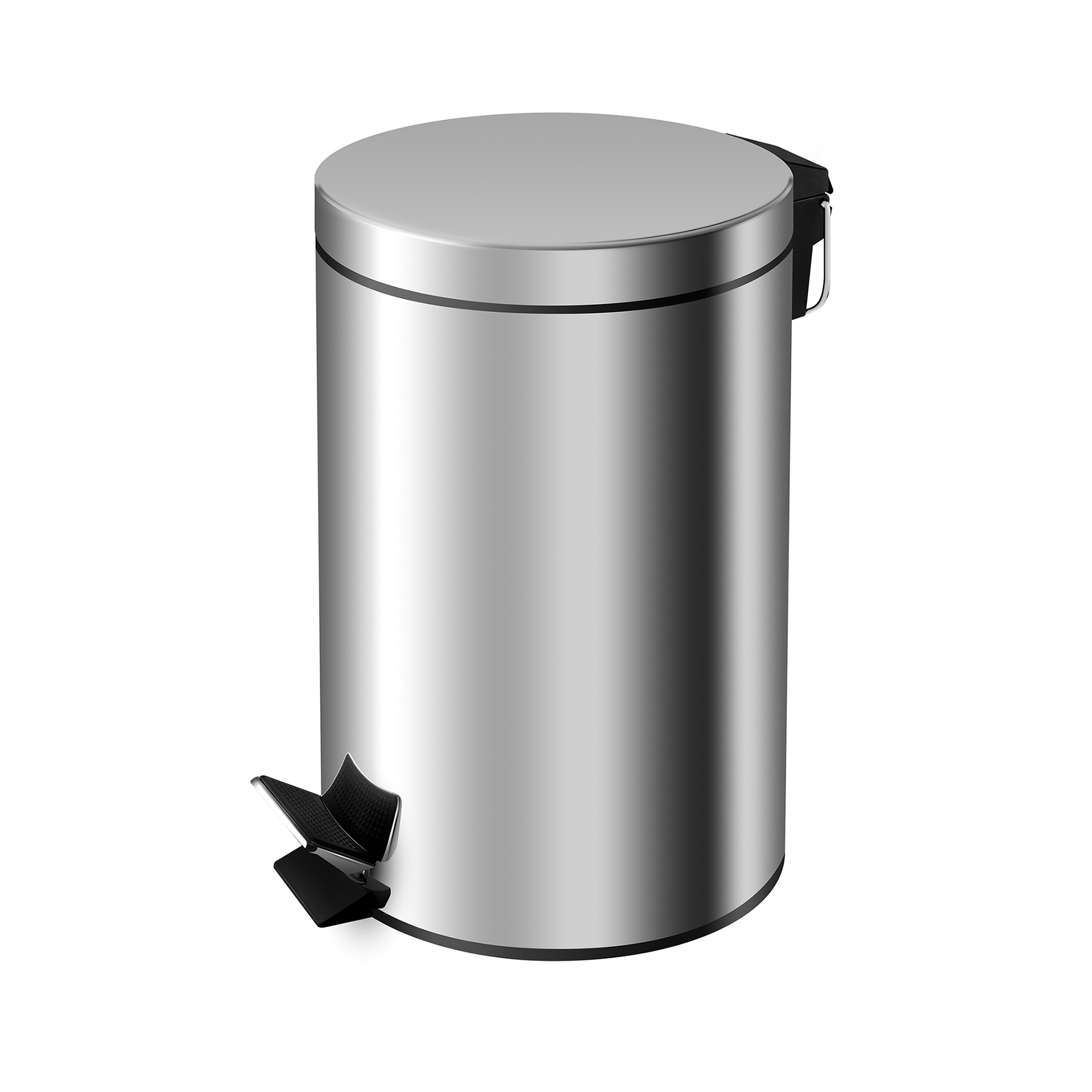 Treteimer - chromfarben - 3 Liter