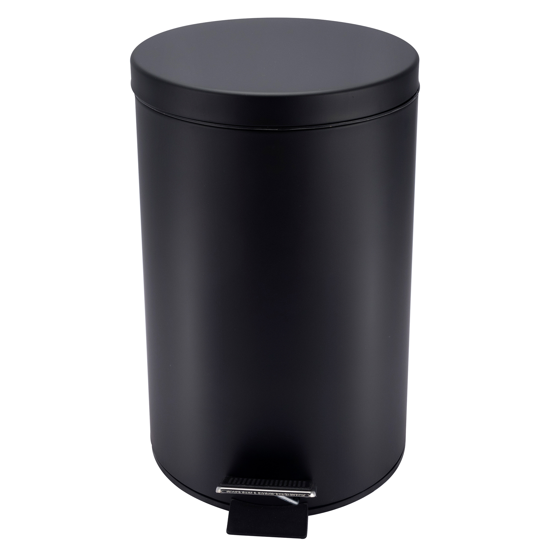 Treteimer - schwarz - Metall - 12 LIter