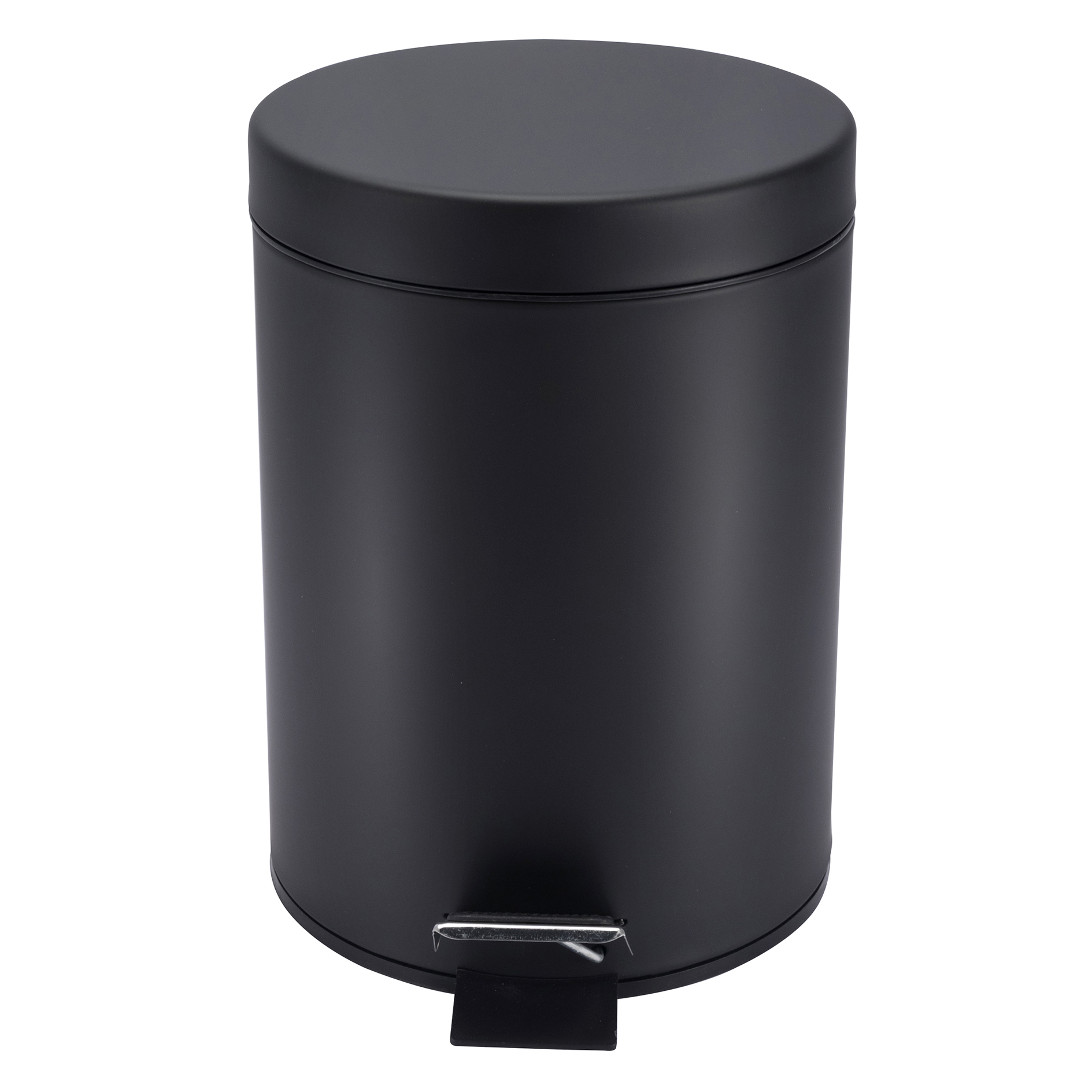 Treteimer - schwarz - Metall - 5 LIter