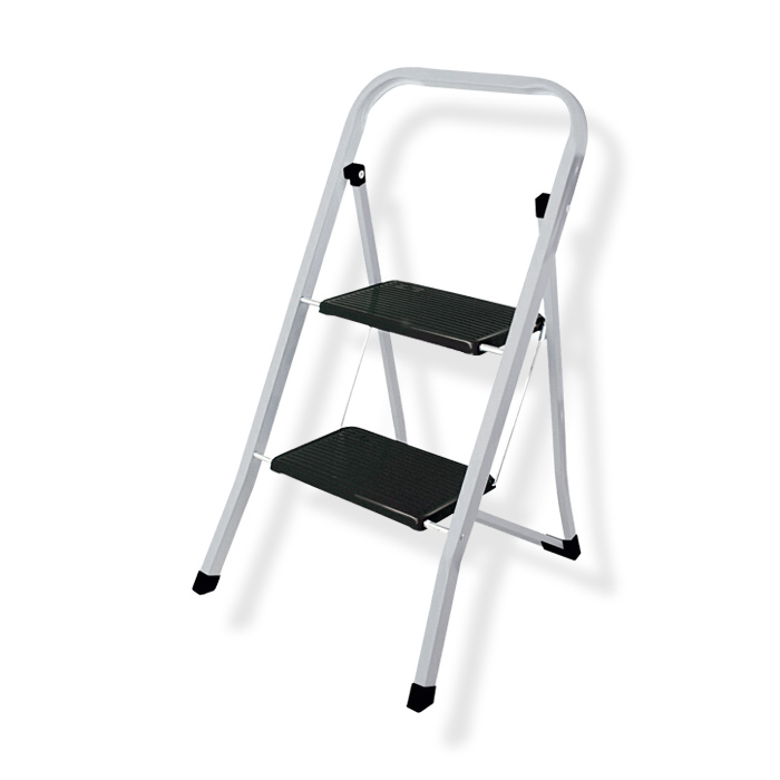 Trittleiter - weiß - 2 Stufen - 82 cm hoch