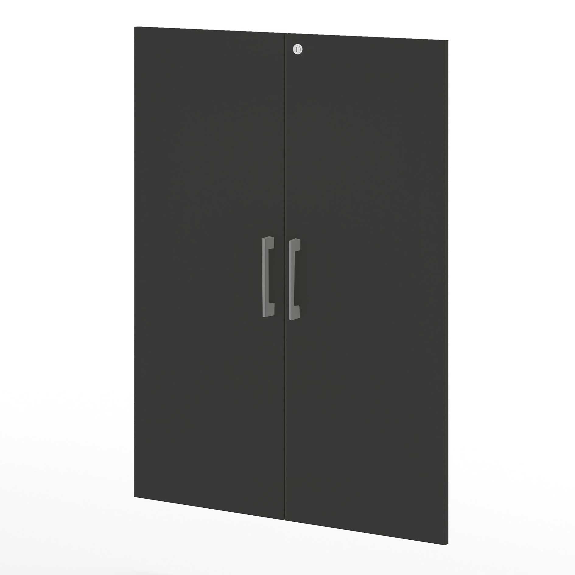 Türen-Set - anthrazit supermatt - 2 Türen - abschließbar - 77x104 cm